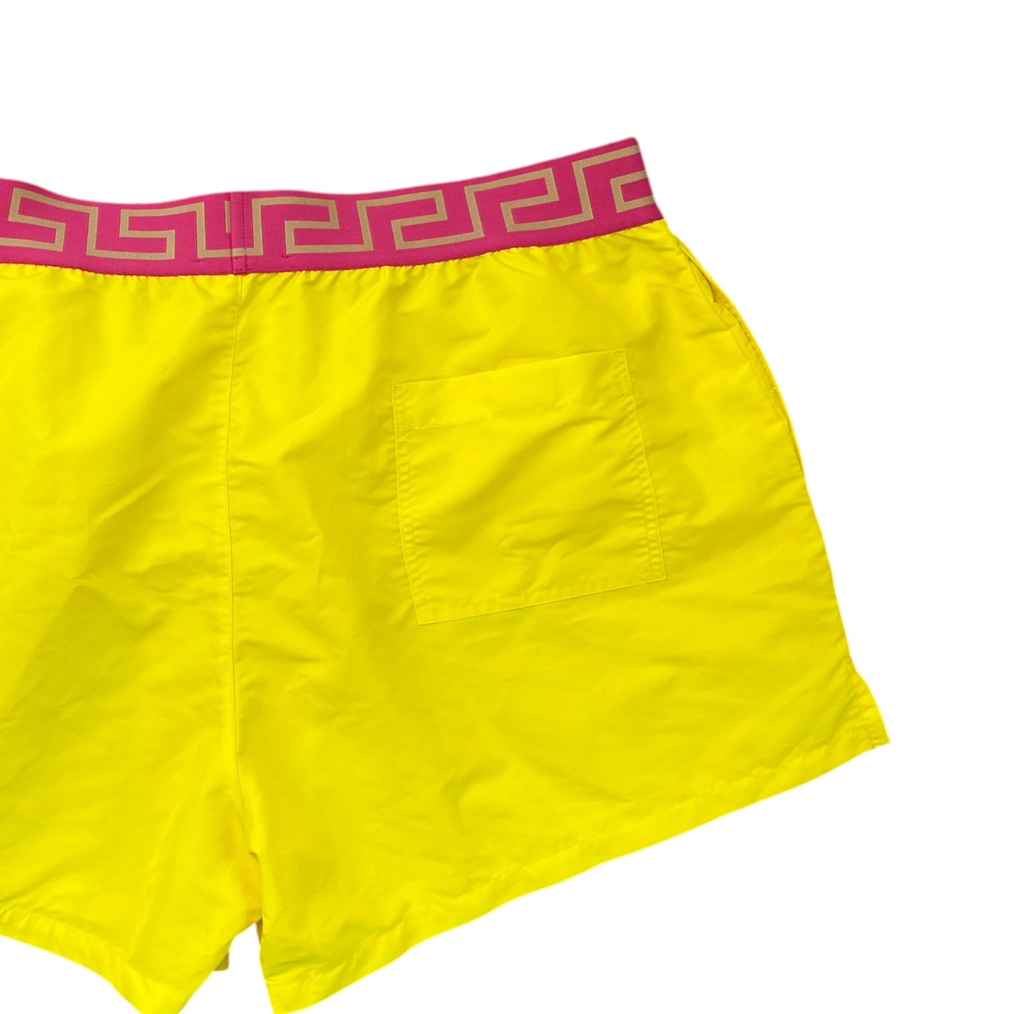 Men's Greca Boarder Swim Shorts Yellow Size XXXL