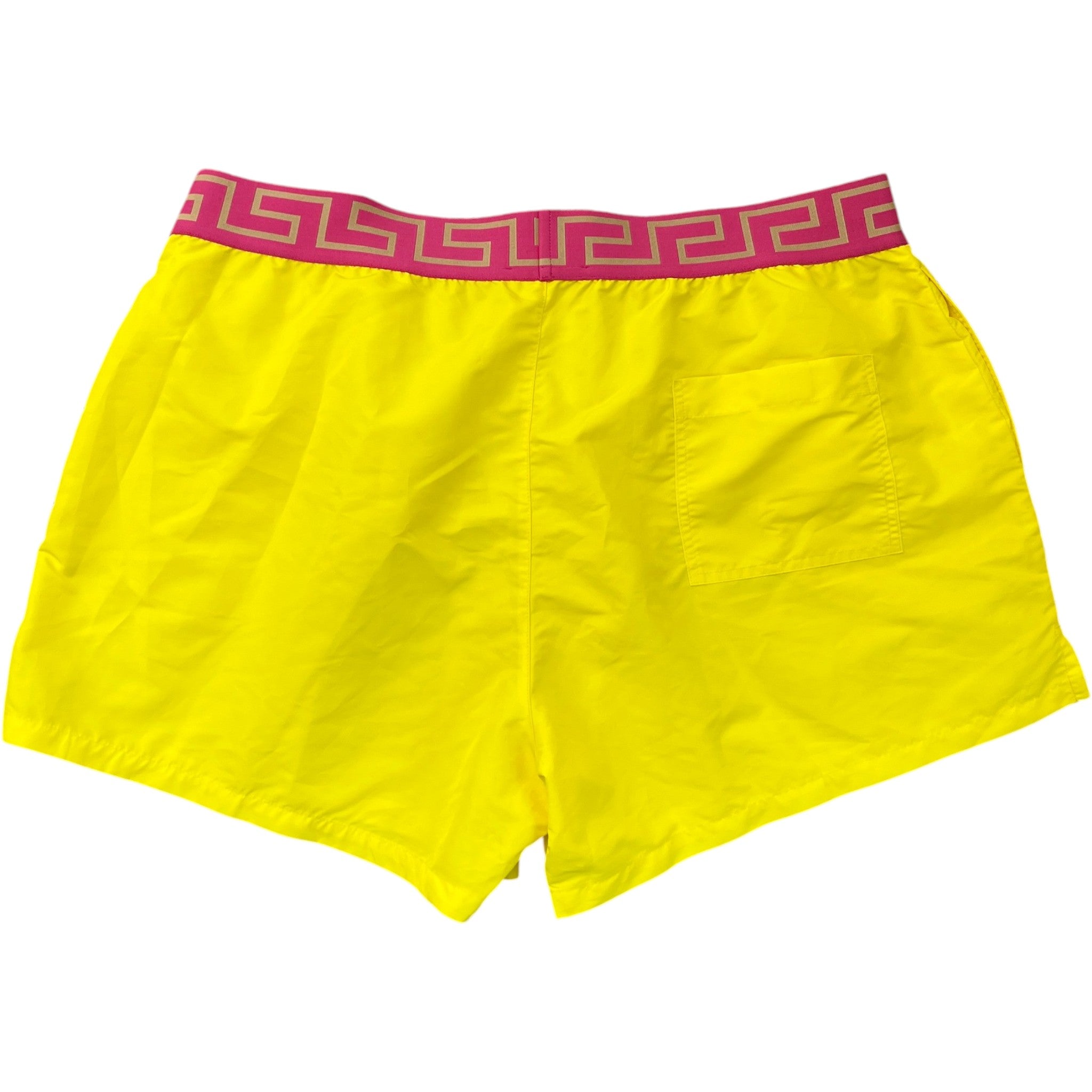 Men's Greca Boarder Swim Shorts Yellow Size XXXL