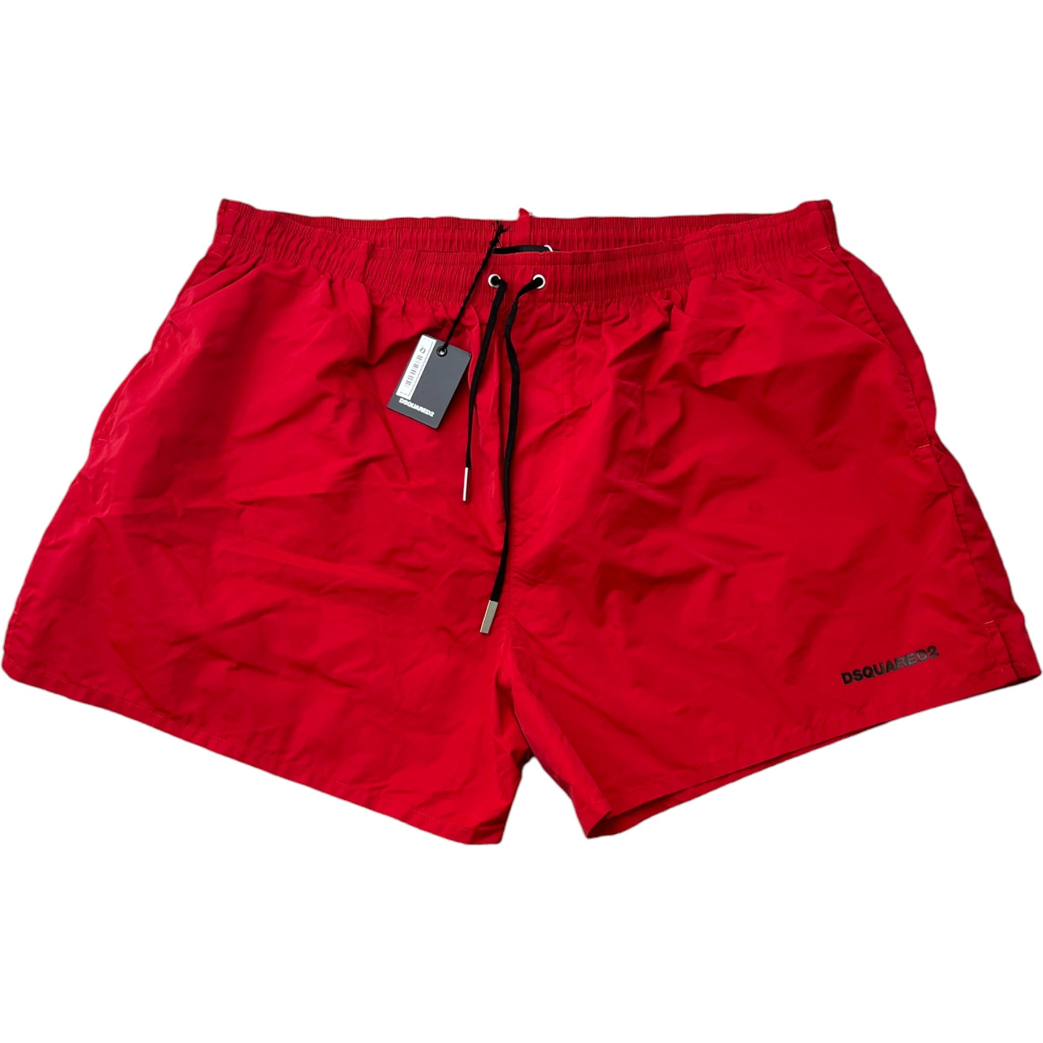 Men's Icon Logo Print Swim Shorts Red Size XL