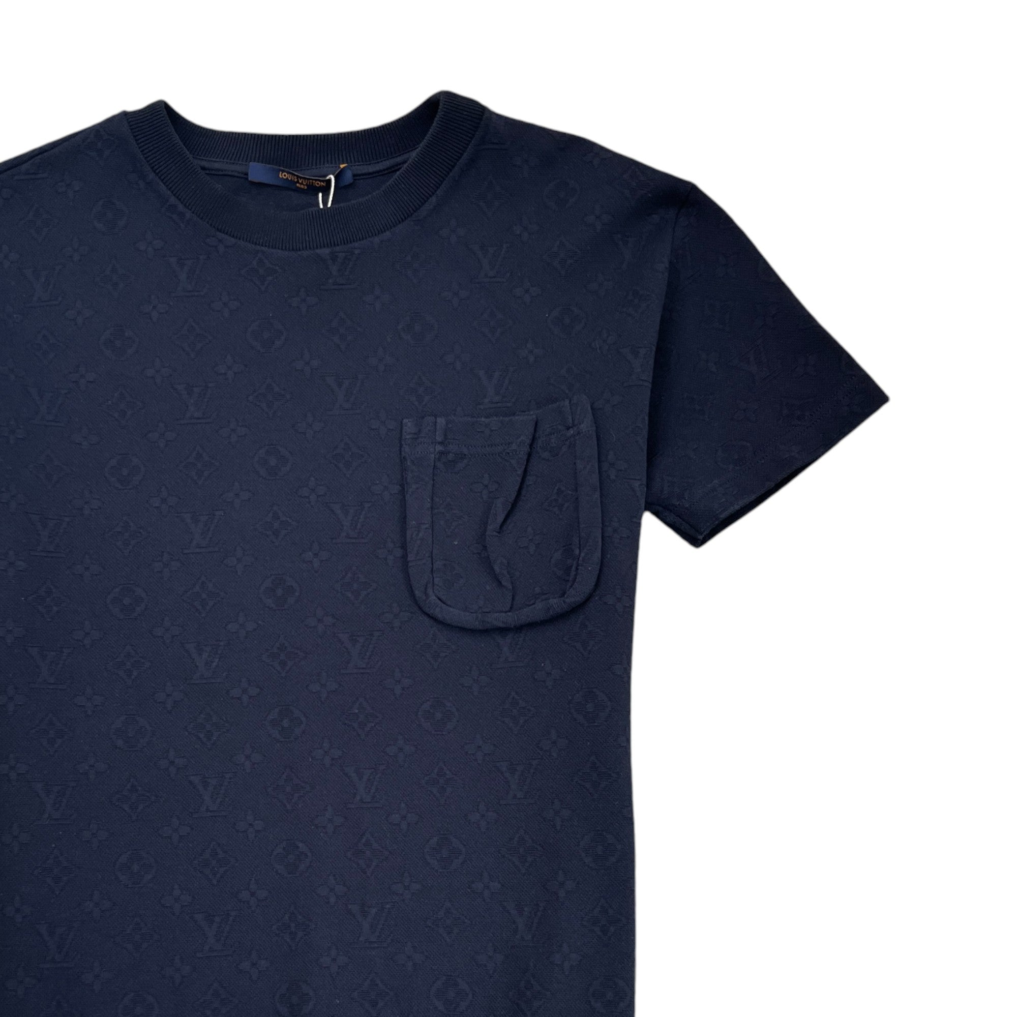 Men's 3D Pocket Monogram T-Shirt Navy Size XS