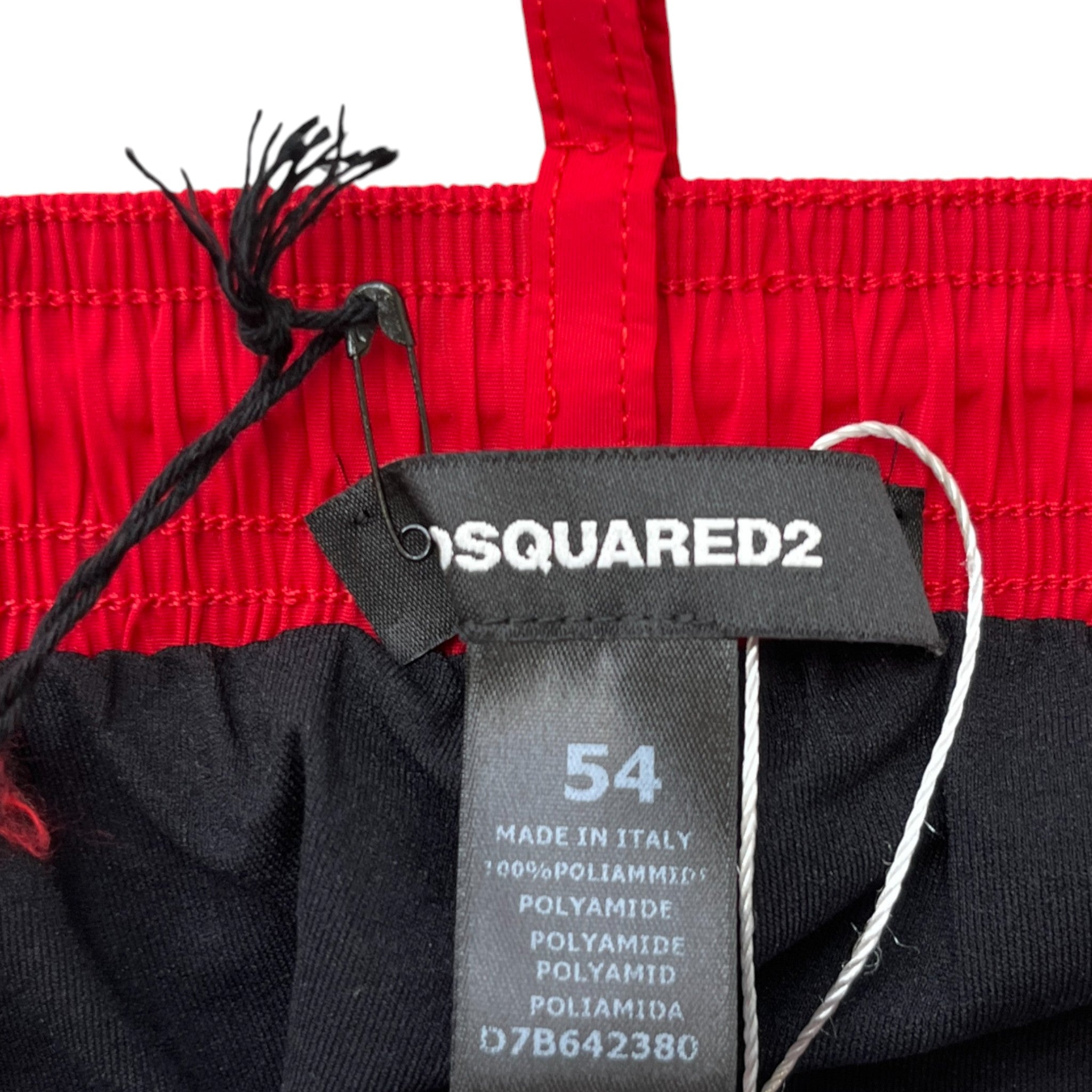 Men's Icon Logo Print Swim Shorts Red Size XXL