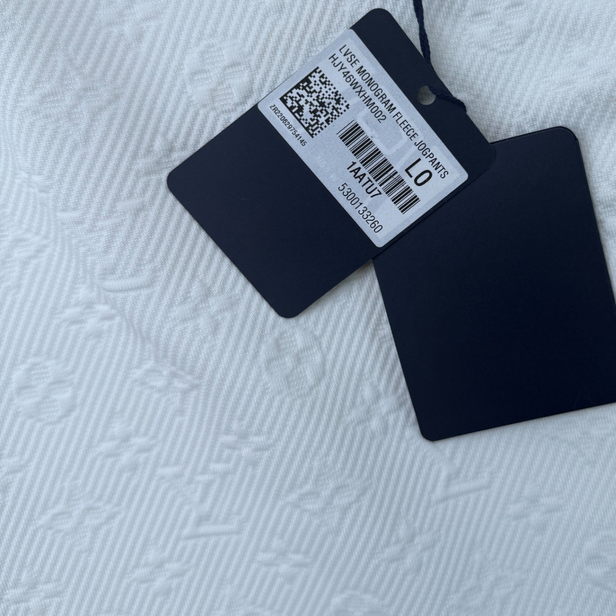 Men's Monogram Print Joggers White Size L