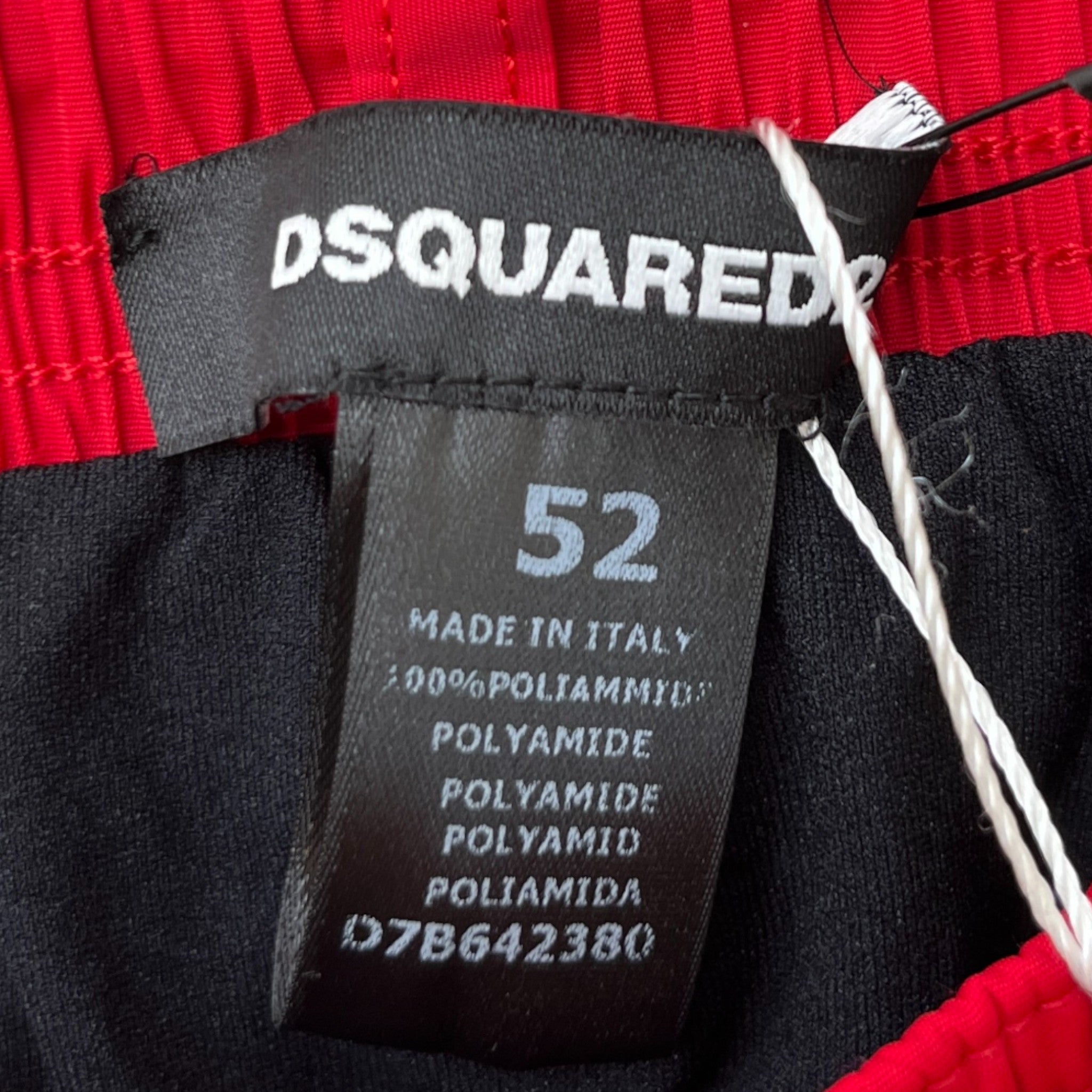 Men's Icon Logo Print Swim Shorts Red Size XL