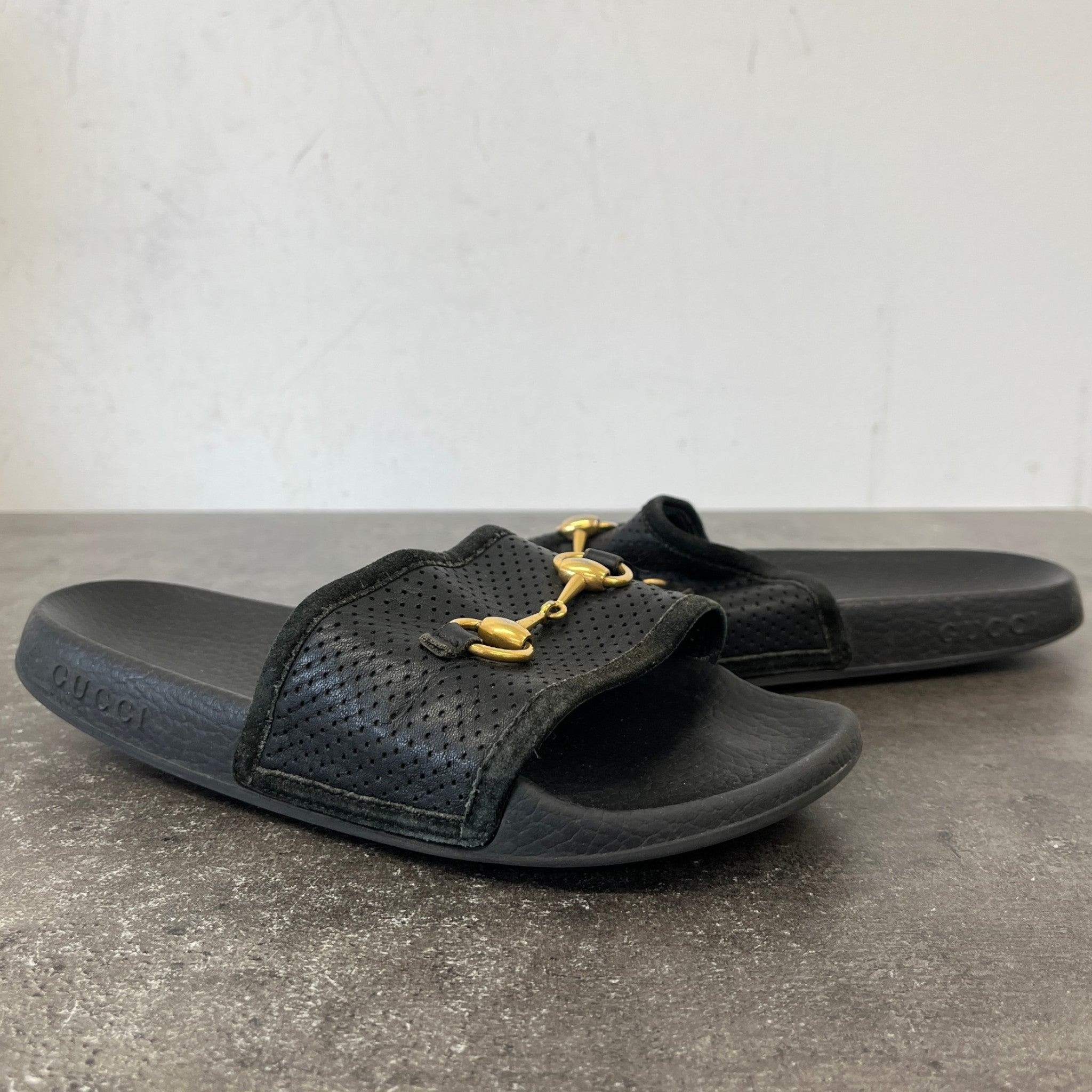 Women's Horsebit Slides Black Size EU 37 / UK 4