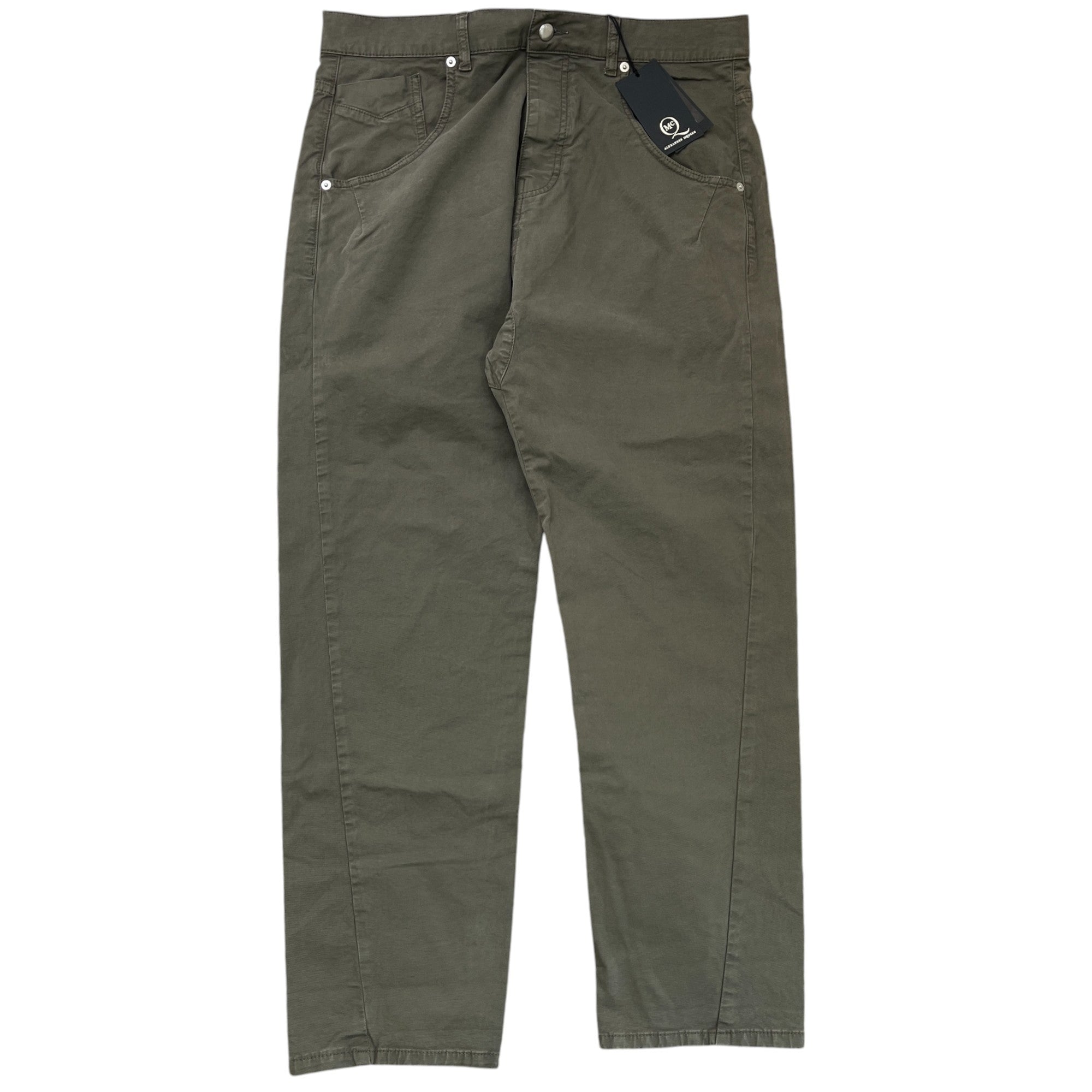 Men's Plaque Logo Jeans Khaki Size Waist 32"