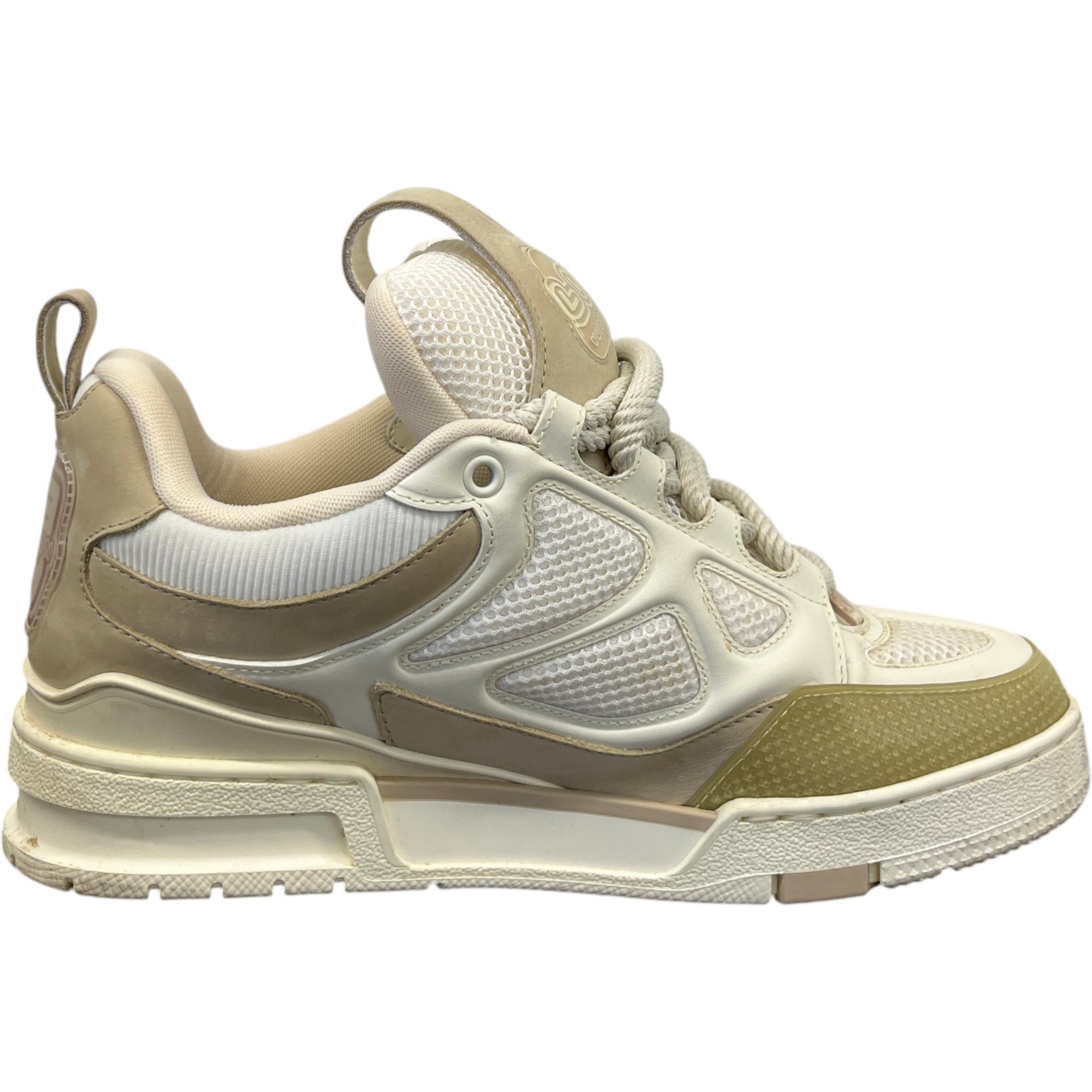 Men's Lv Skate Low Trainers Beige Size EU 40.5 / UK 6.5