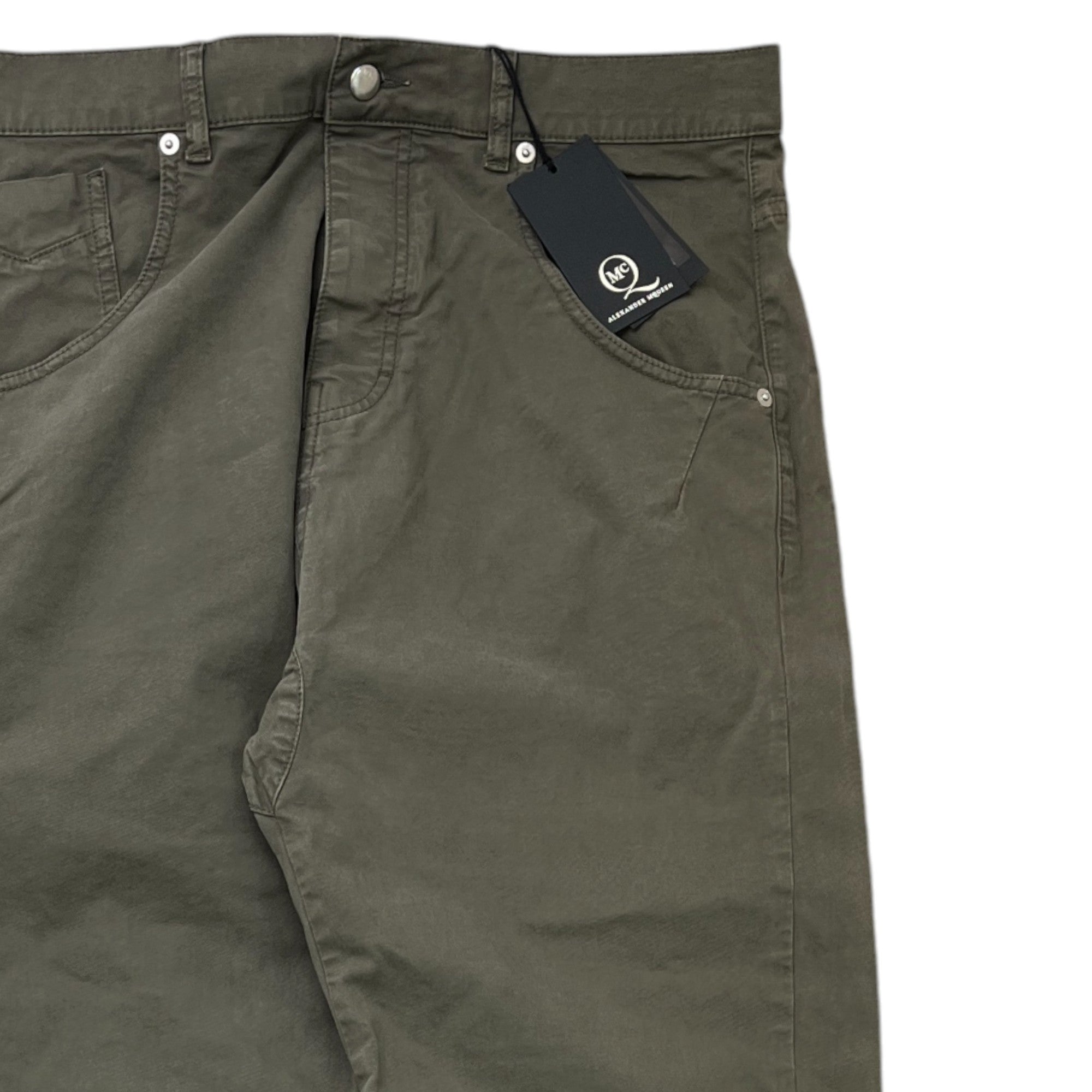 Men's Plaque Logo Jeans Khaki Size Waist 32"