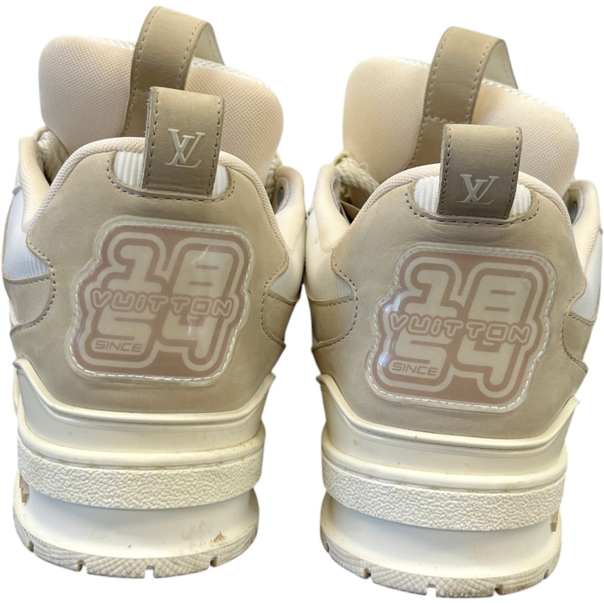Men's Lv Skate Low Trainers Beige Size EU 40.5 / UK 6.5