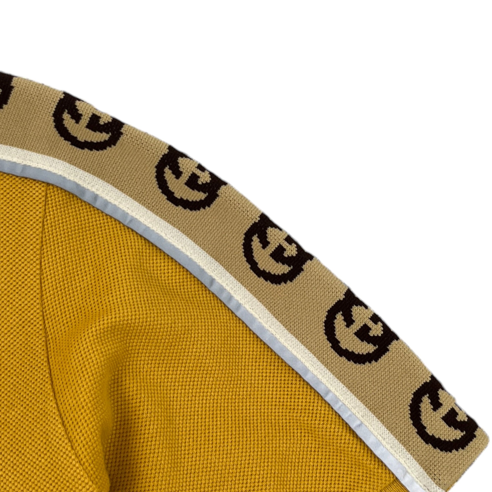 Men's Tape Logo Polo Shirt Yellow Size XS