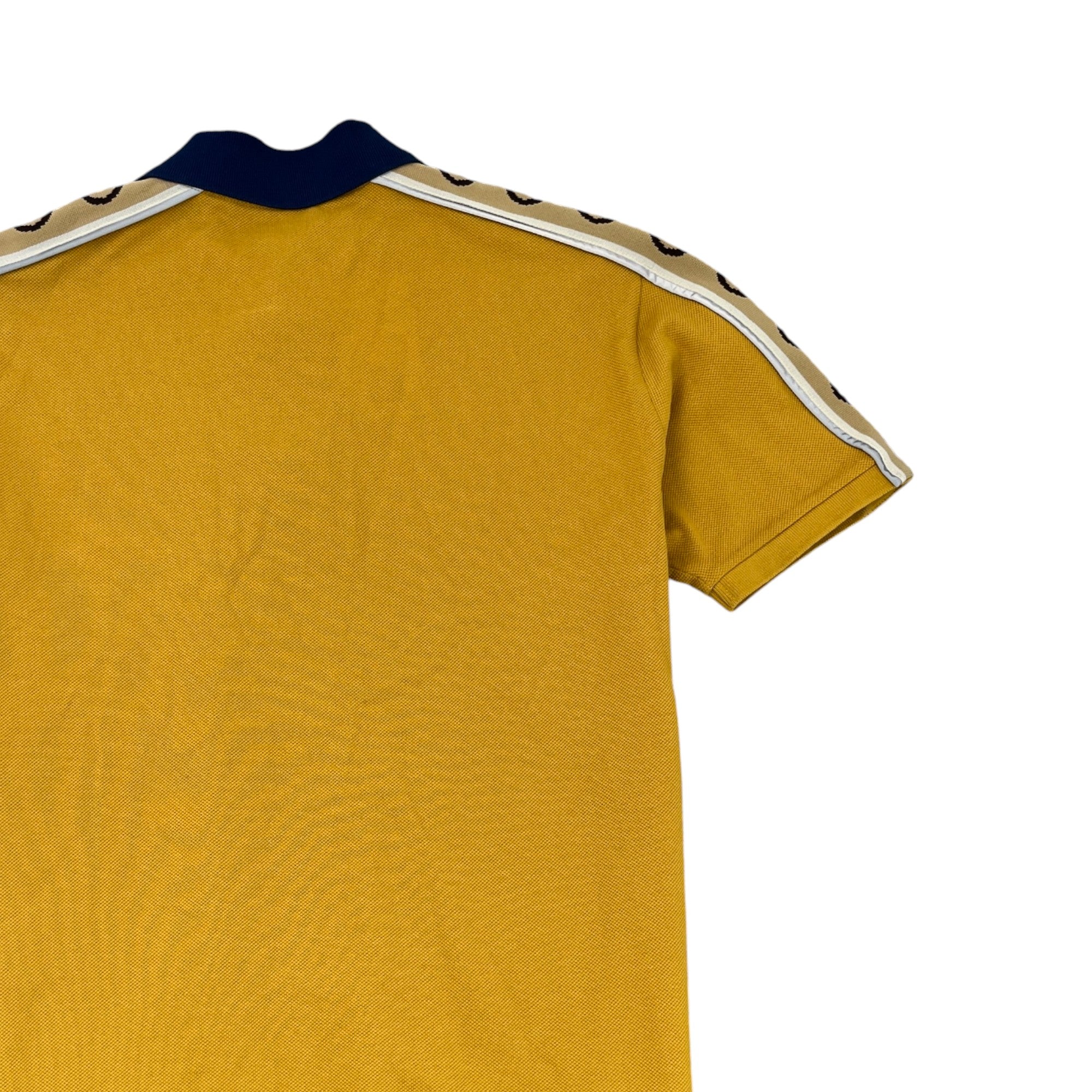 Men's Tape Logo Polo Shirt Yellow Size XS