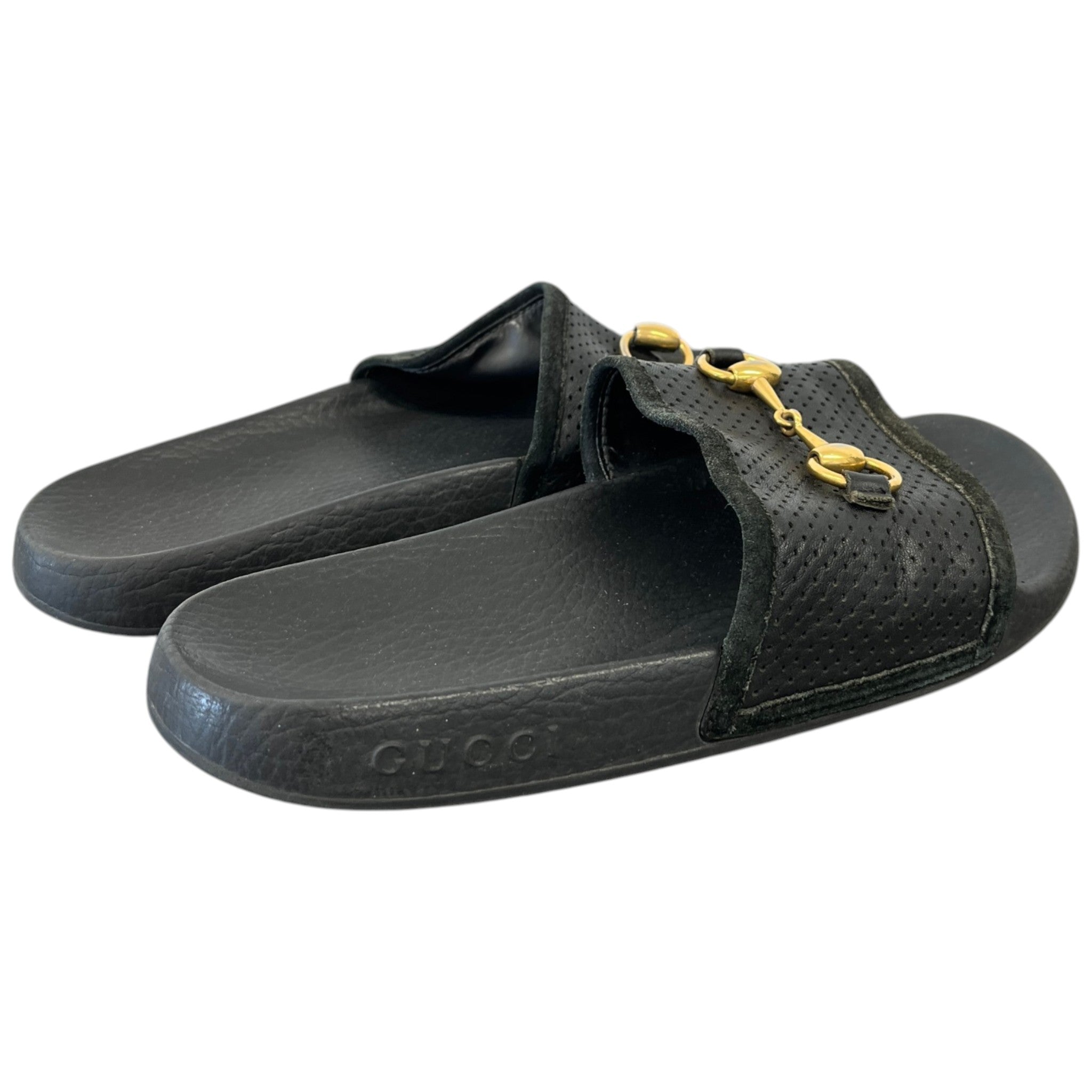 Women's Horsebit Slides Black Size EU 37 / UK 4