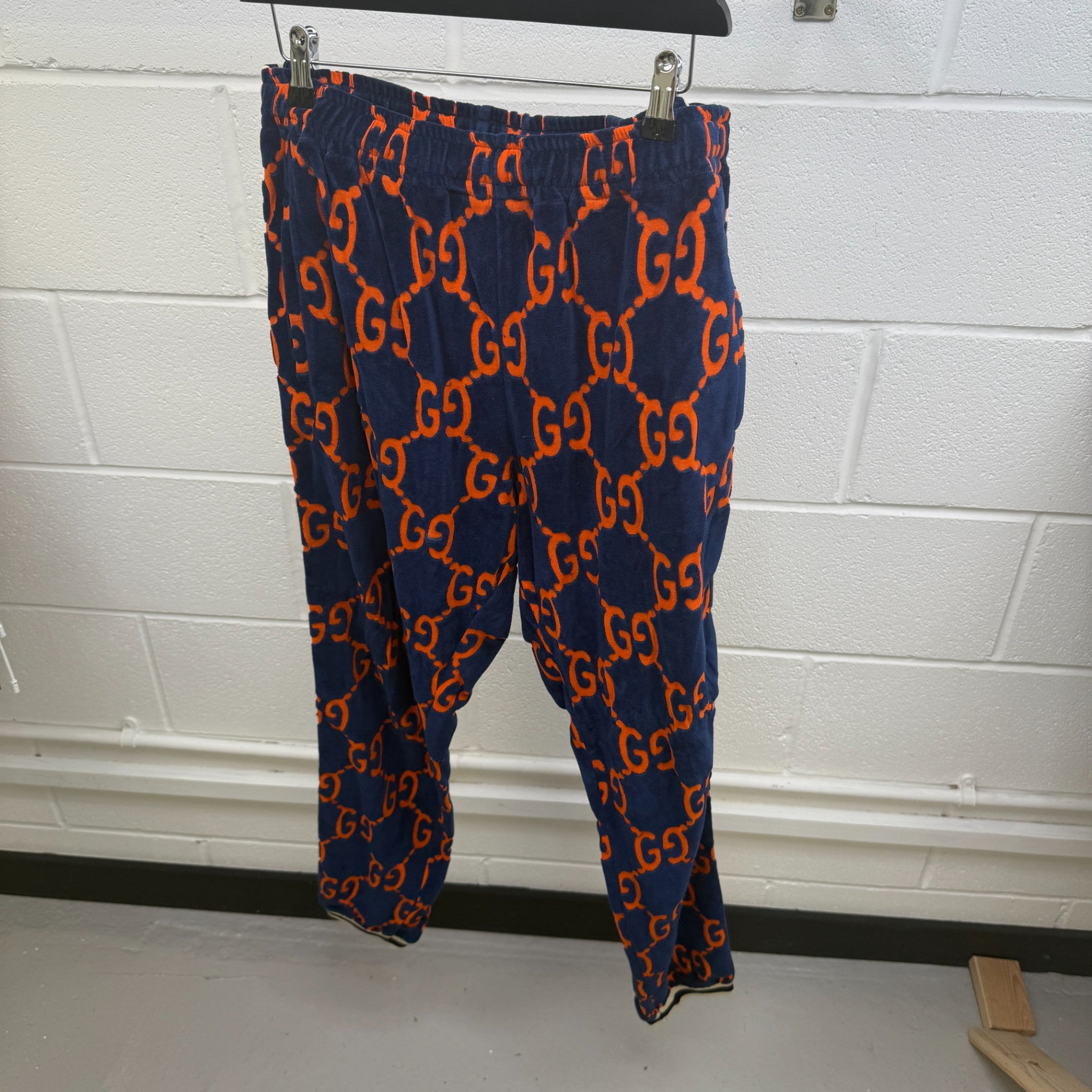 Men's Gg Chenille Joggers Navy Size L