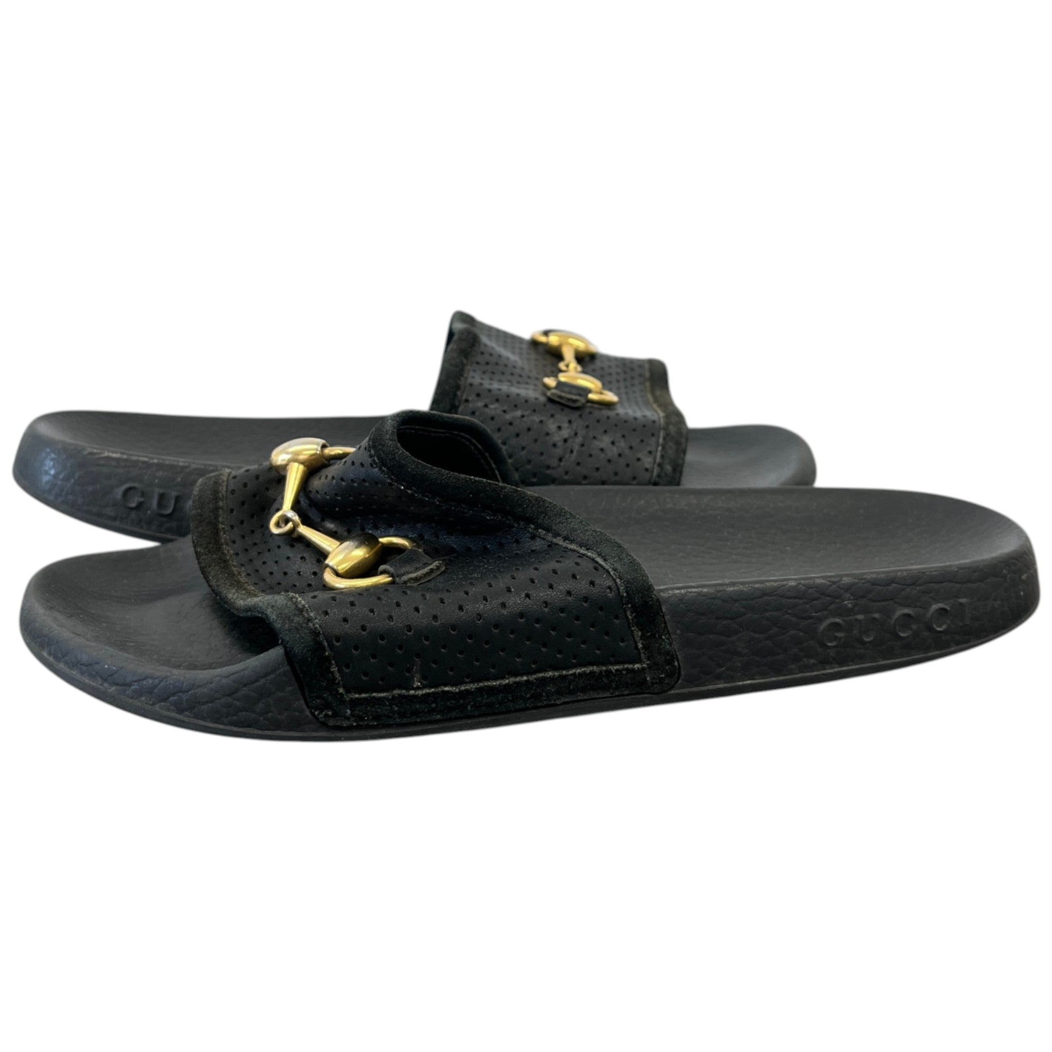 Women's Horsebit Slides Black Size EU 37 / UK 4