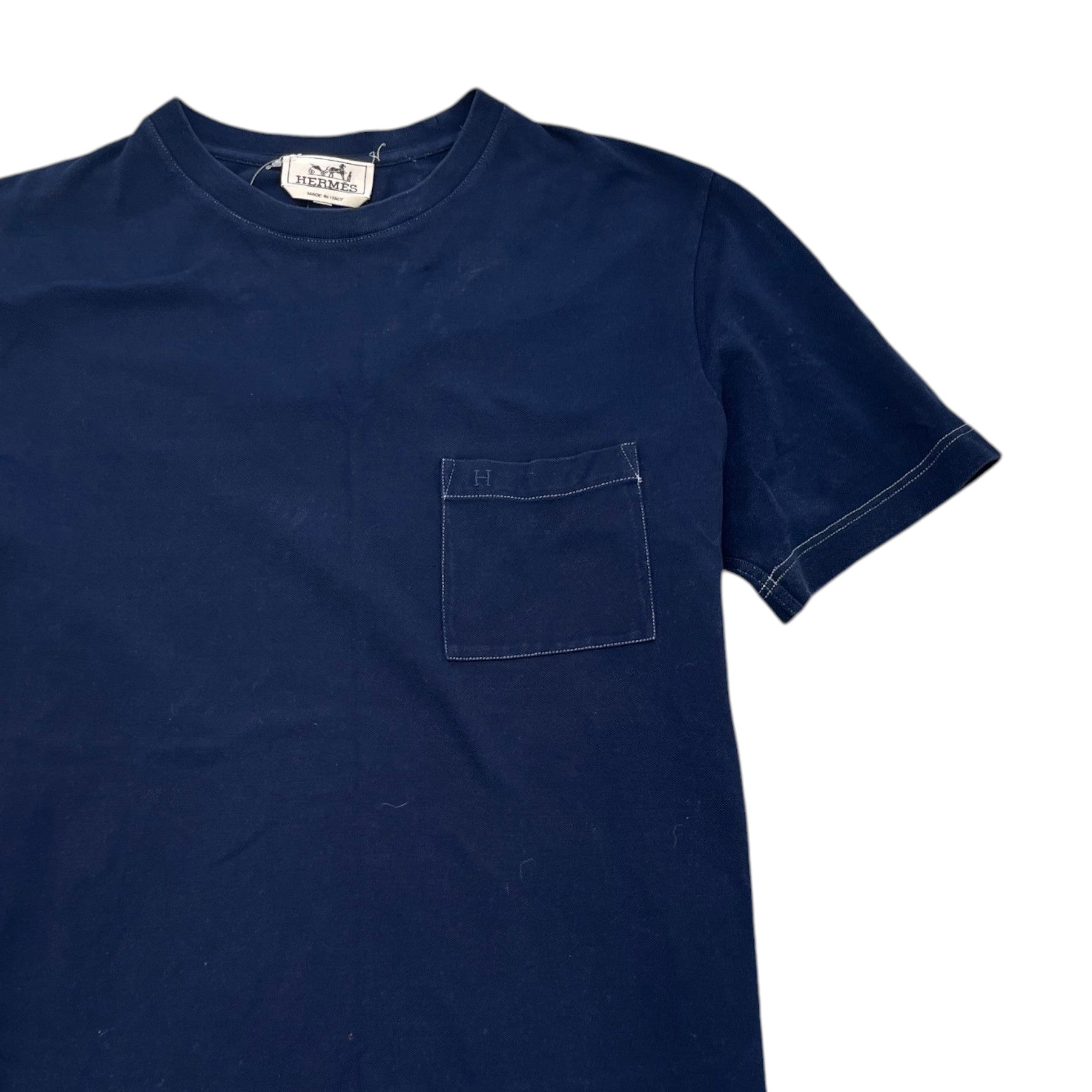 Men's Embroidered Logo T-Shirt Navy Size L
