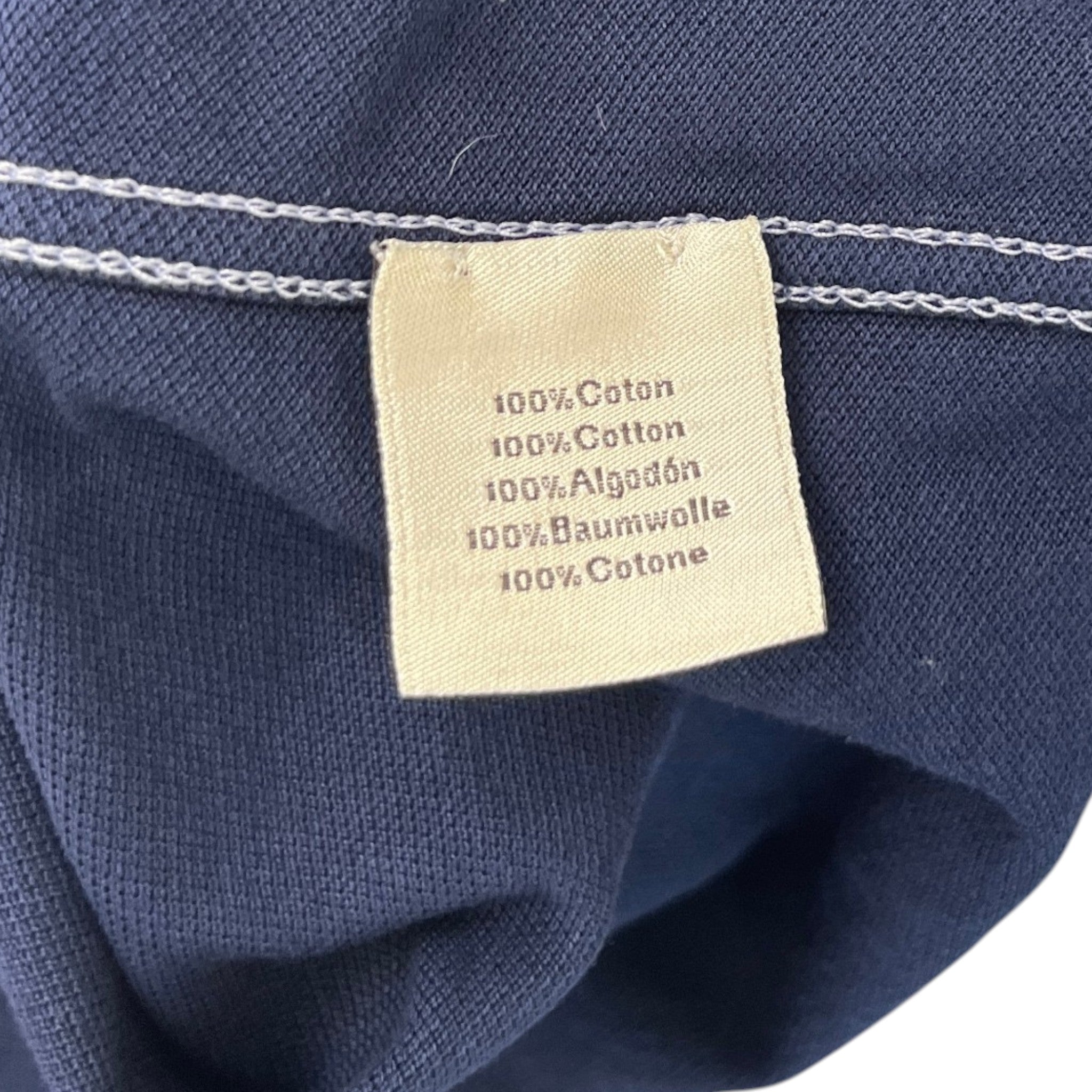 Men's Embroidered Logo T-Shirt Navy Size L