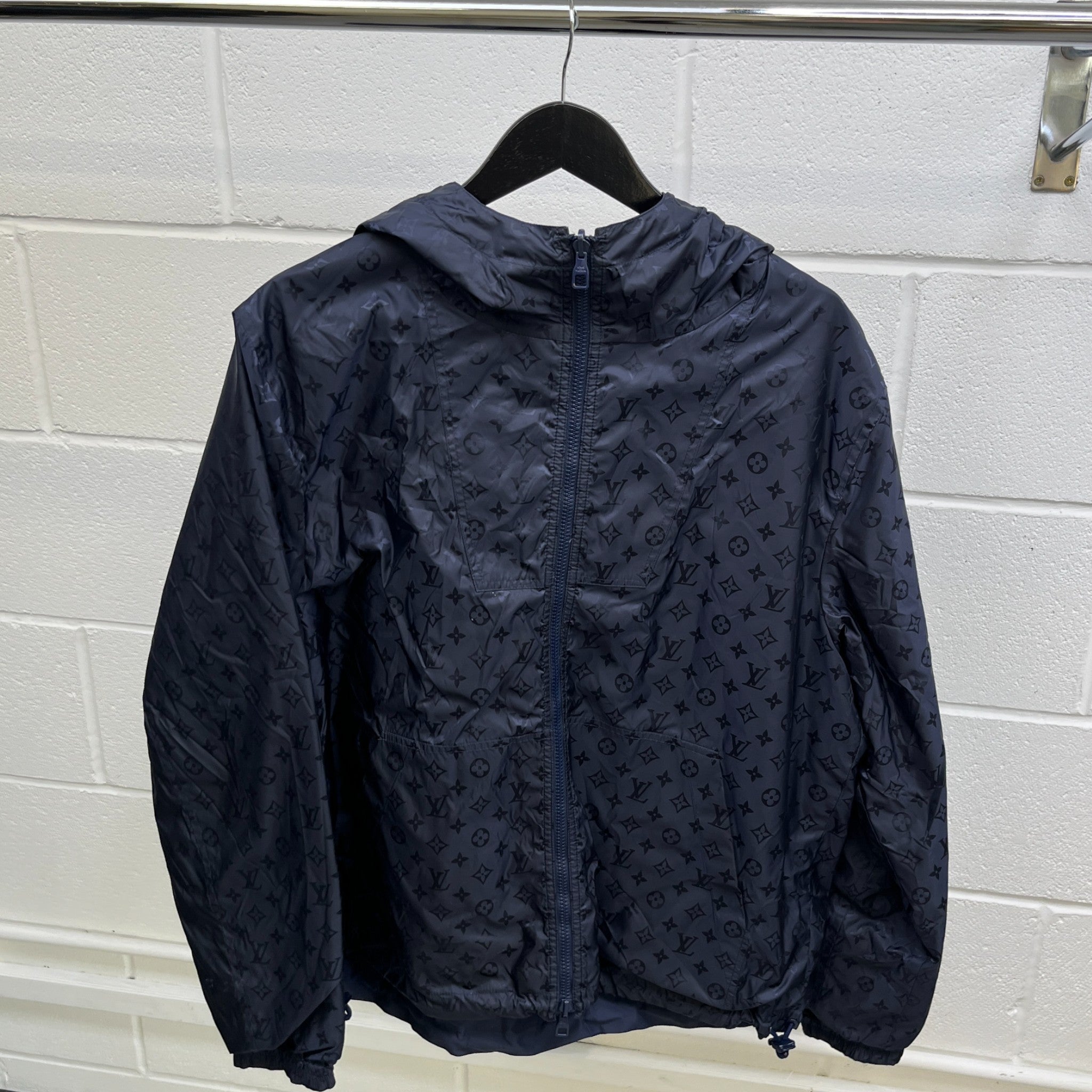 Men's Monogram Reversible Windbreaker Navy Size IT 52 / XL