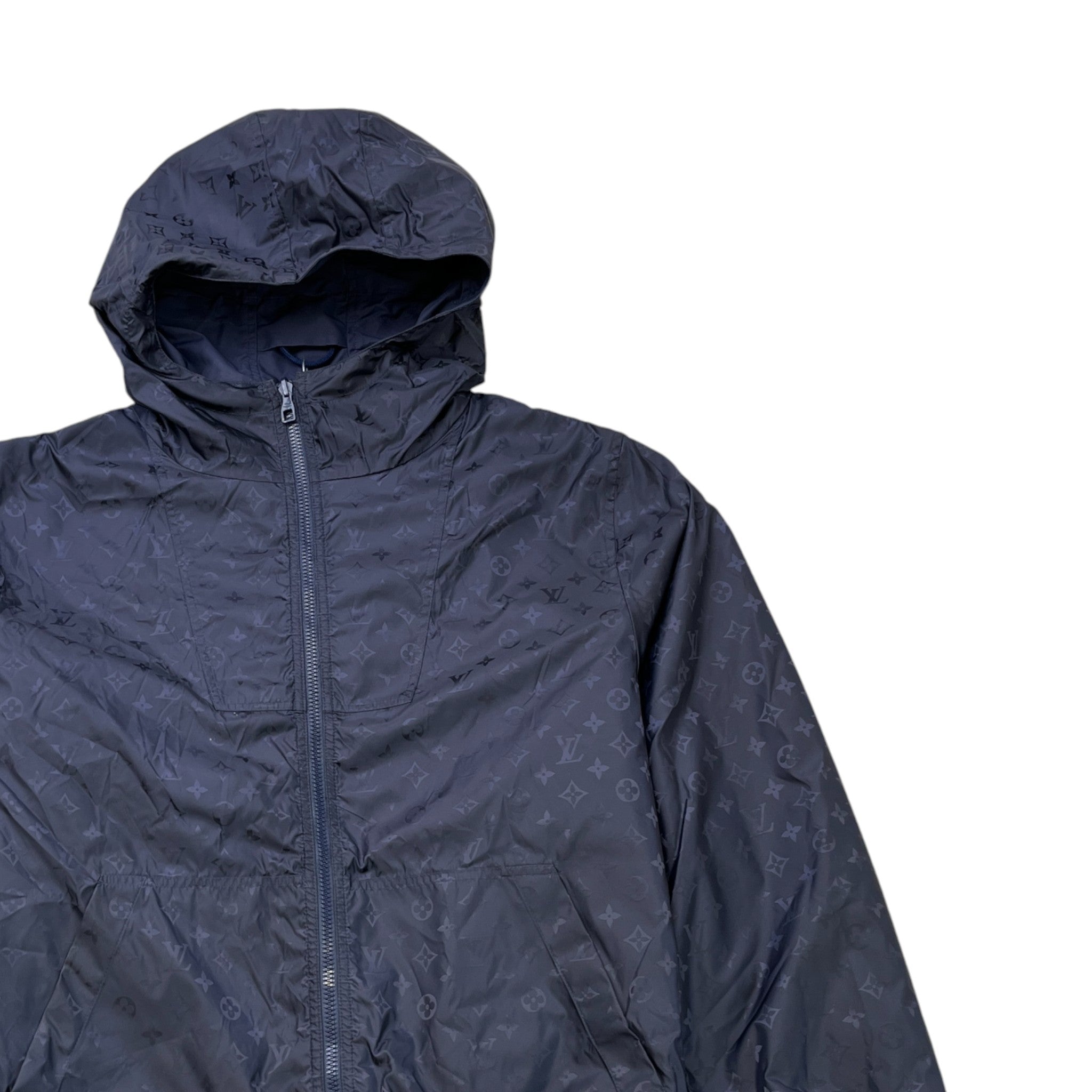 Men's Monogram Reversible Windbreaker Navy Size IT 52 / XL
