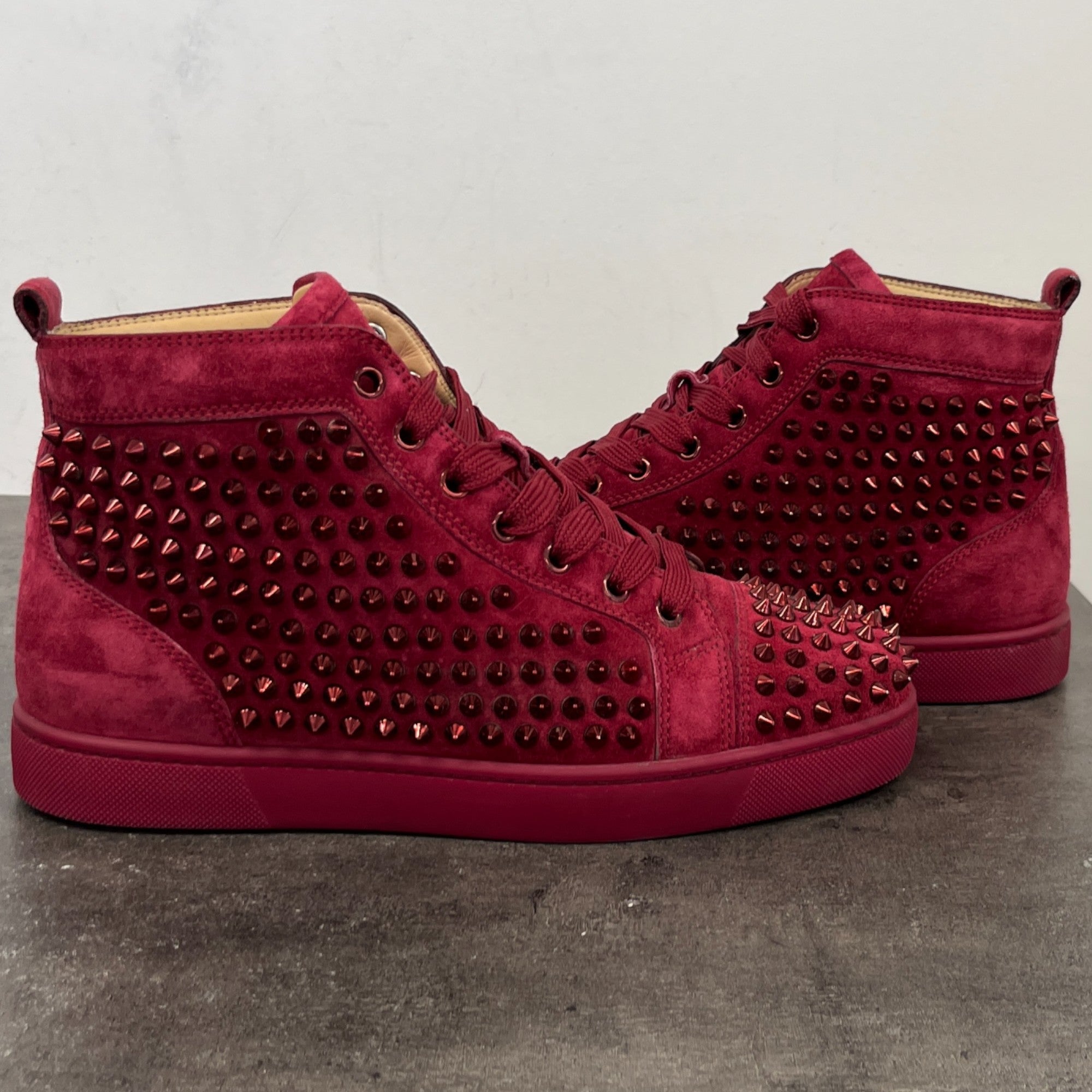 Men's Louis Spike High Trainers Red Size EU 40 / UK 6
