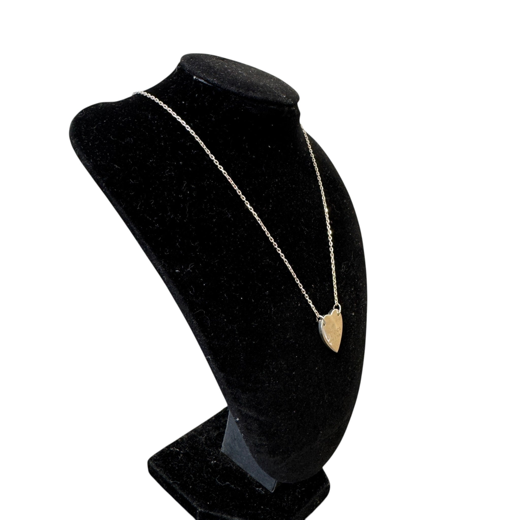 Women's Trademark Heart Necklace Silver