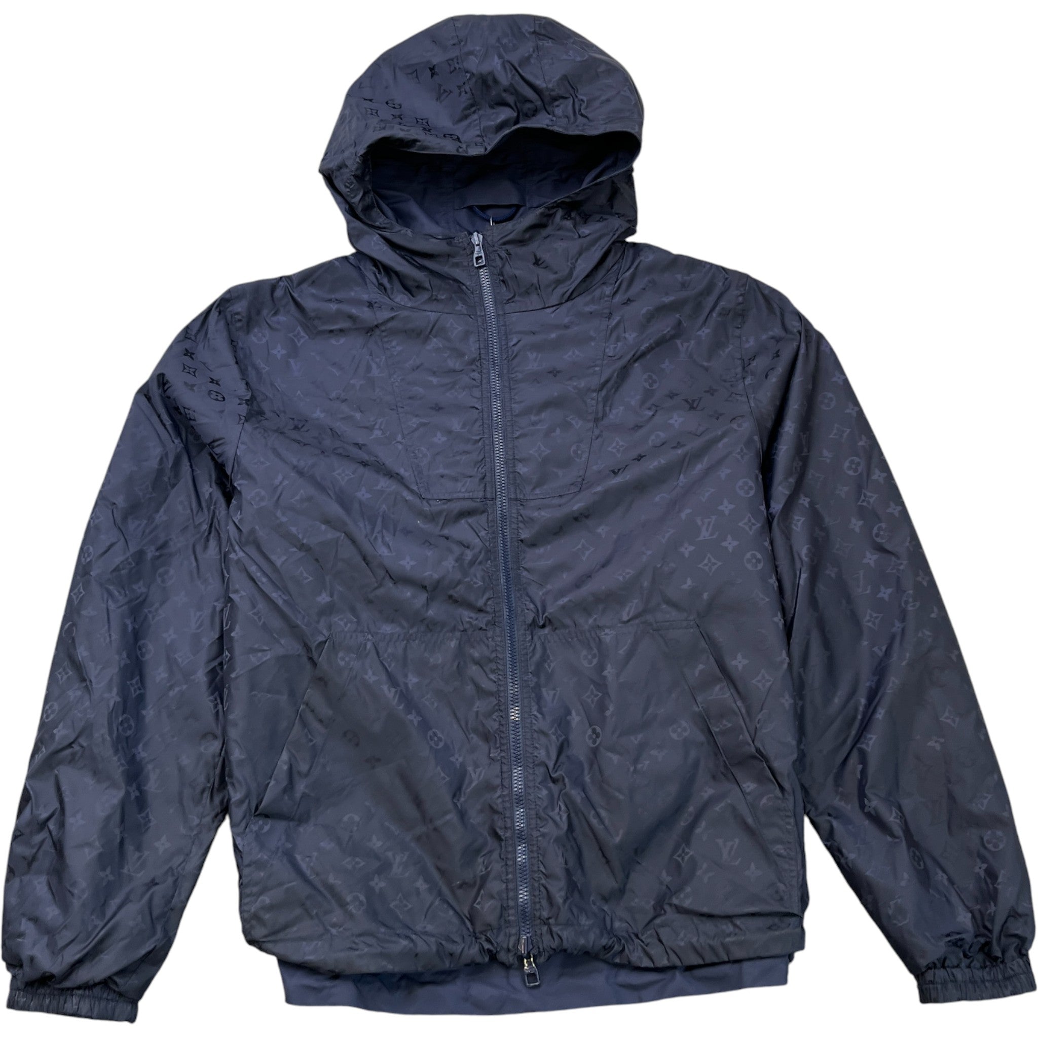 Men's Monogram Reversible Windbreaker Navy Size IT 52 / XL