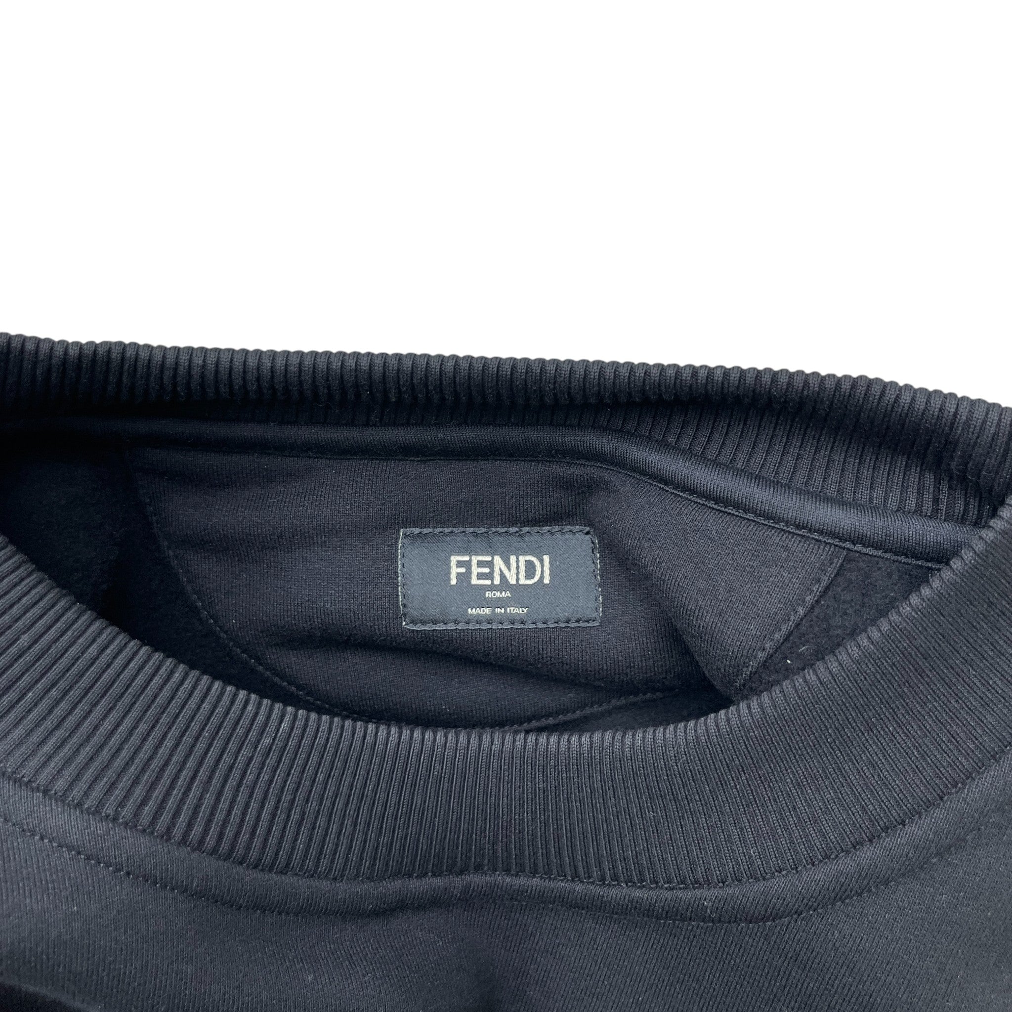 Men's Logo Print Jumper Black Size L