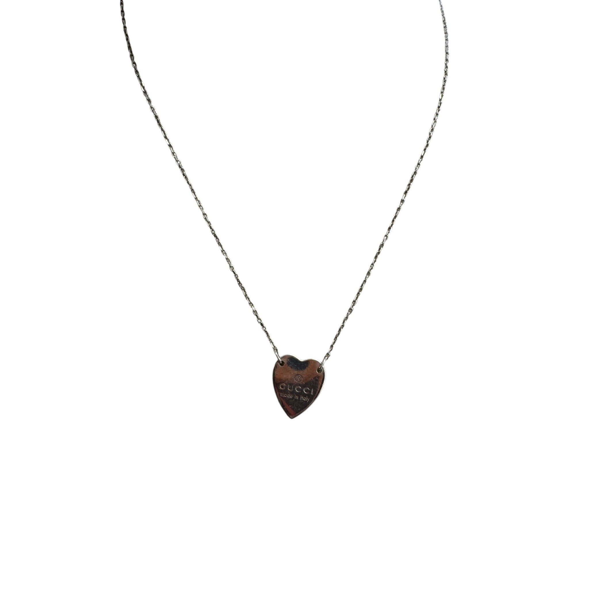 Women's Trademark Heart Necklace Silver