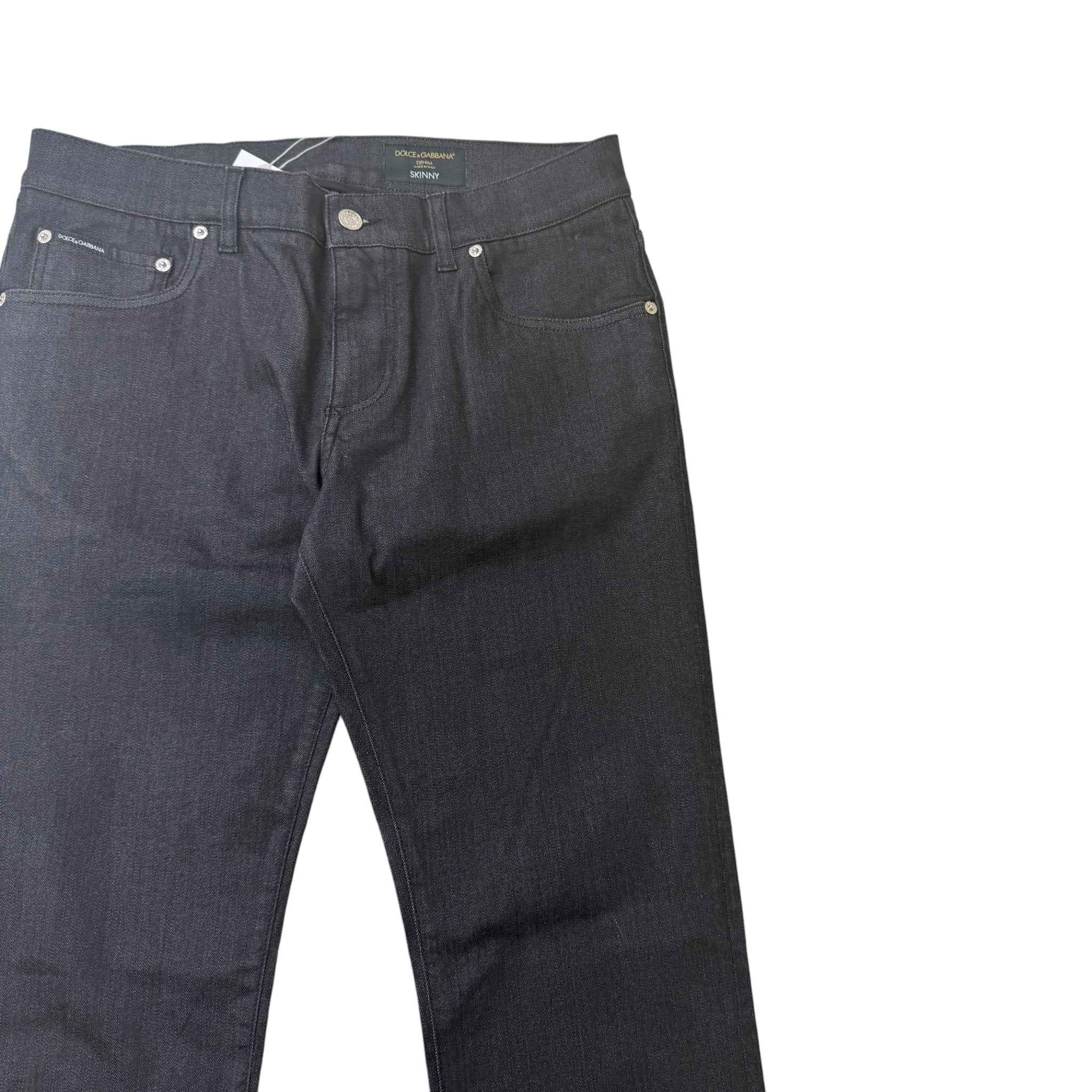 Men's Embroidered Logo Jeans Black Size IT 50 / UK 34