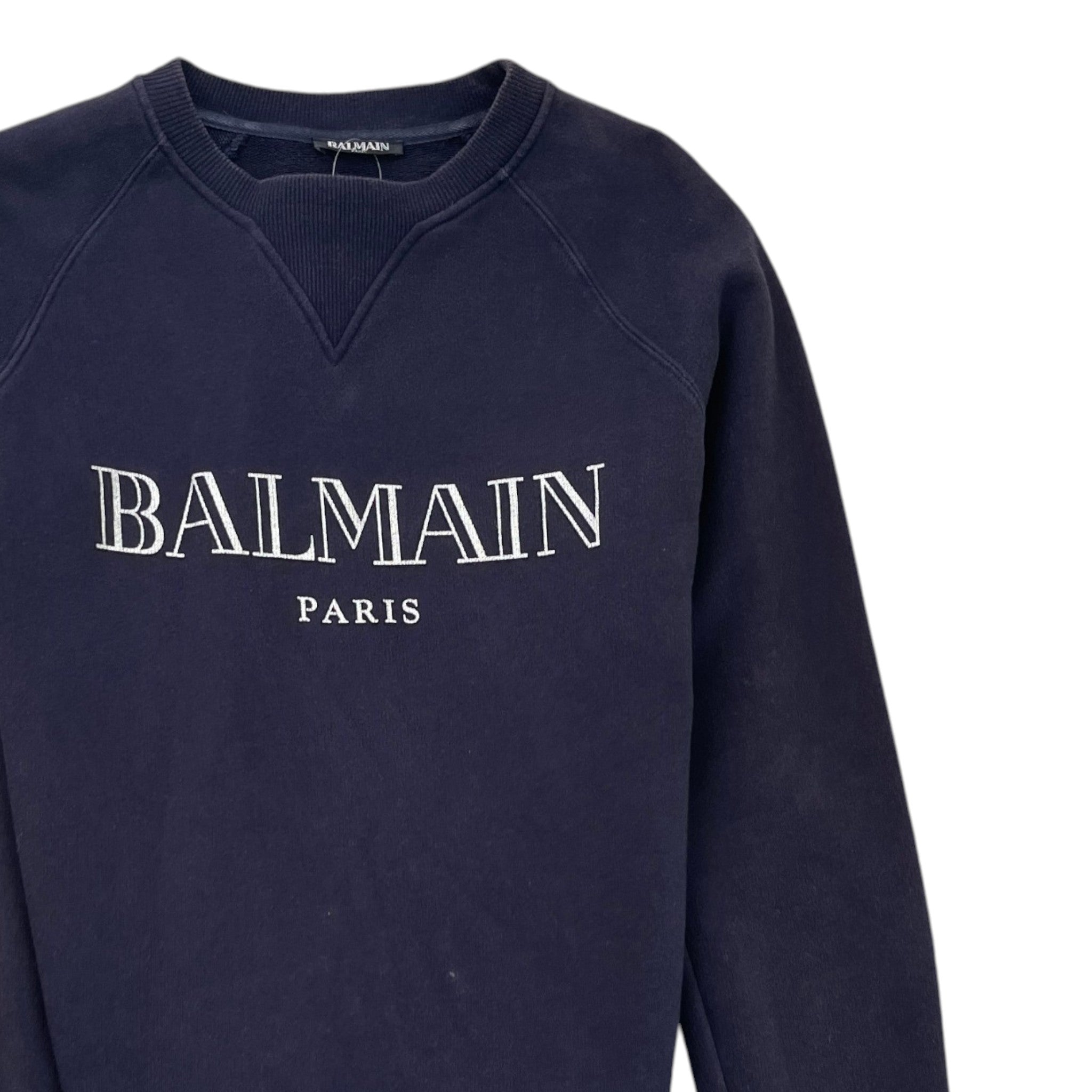 Men's Logo Print Sweatshirt Navy Size XS