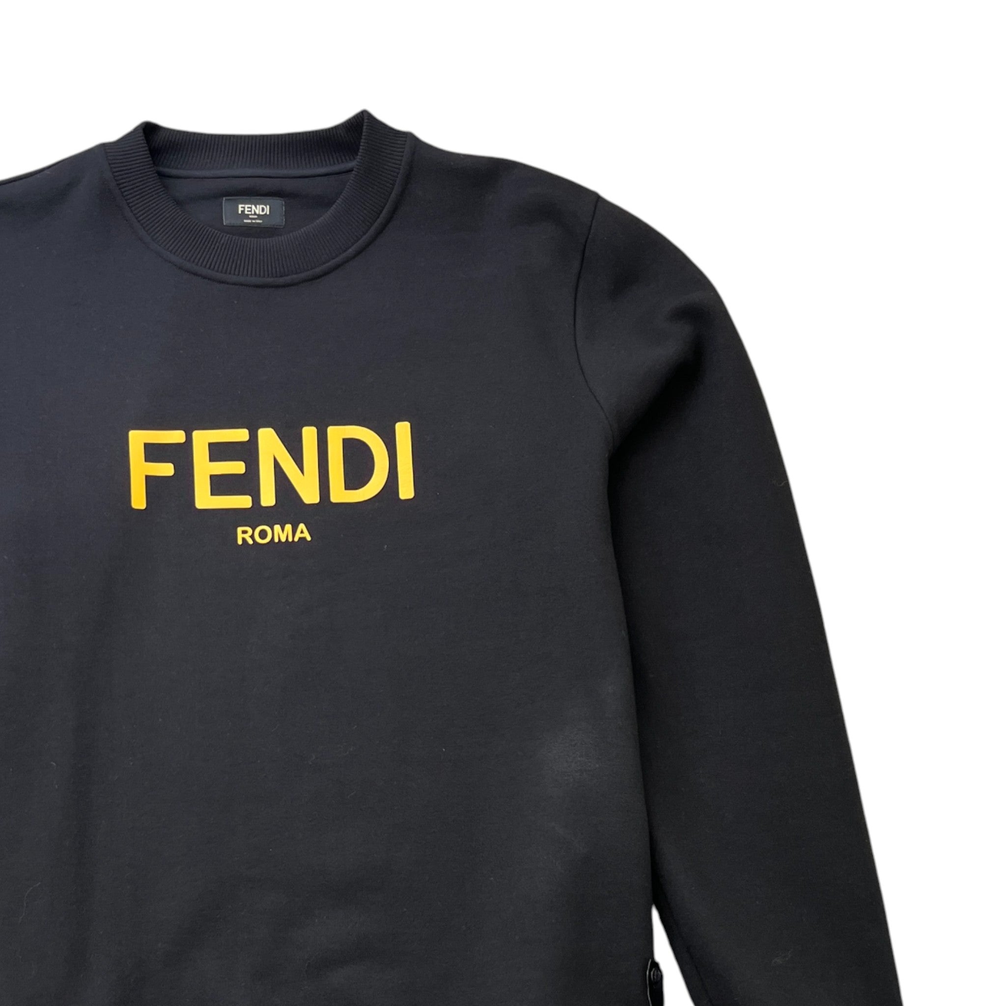 Men's Logo Print Jumper Black Size L