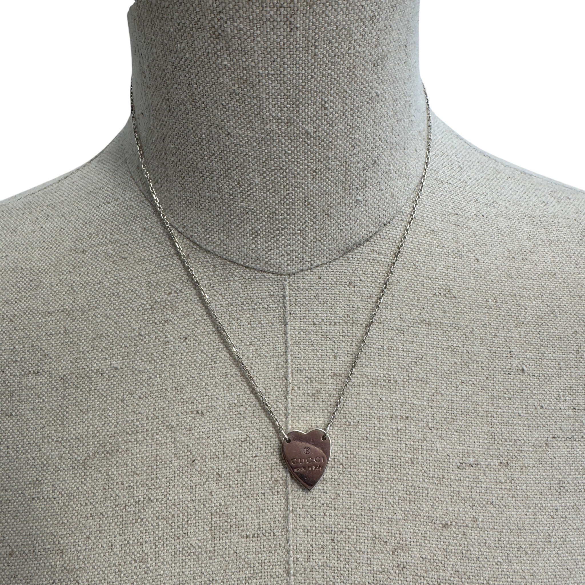 Women's Trademark Heart Necklace Silver