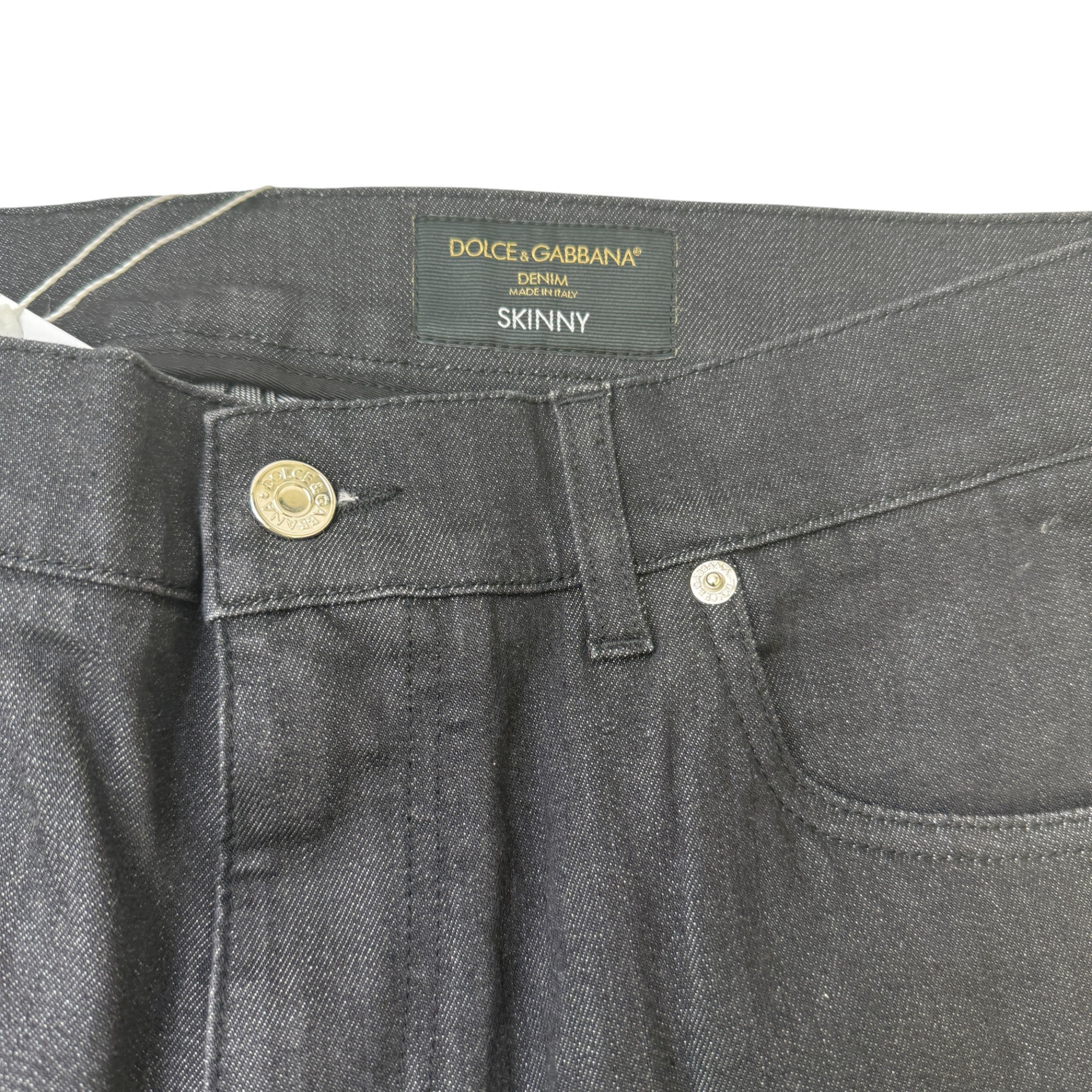 Men's Embroidered Logo Jeans Black Size IT 50 / UK 34