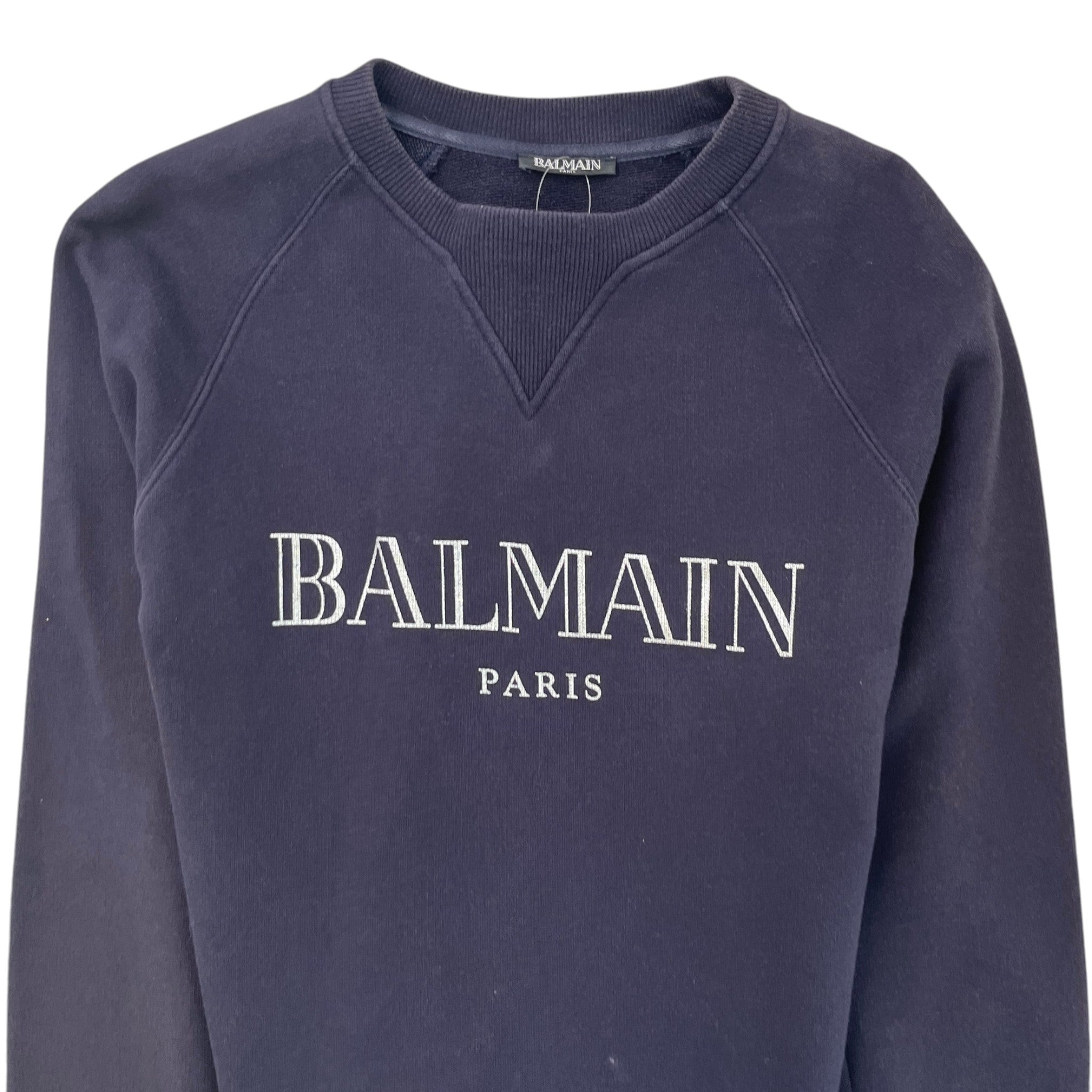 Men's Logo Print Sweatshirt Navy Size XS
