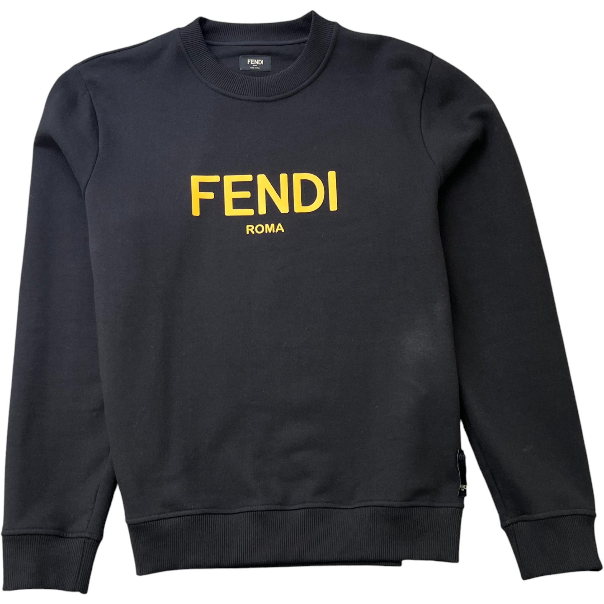 Men's Logo Print Jumper Black Size L