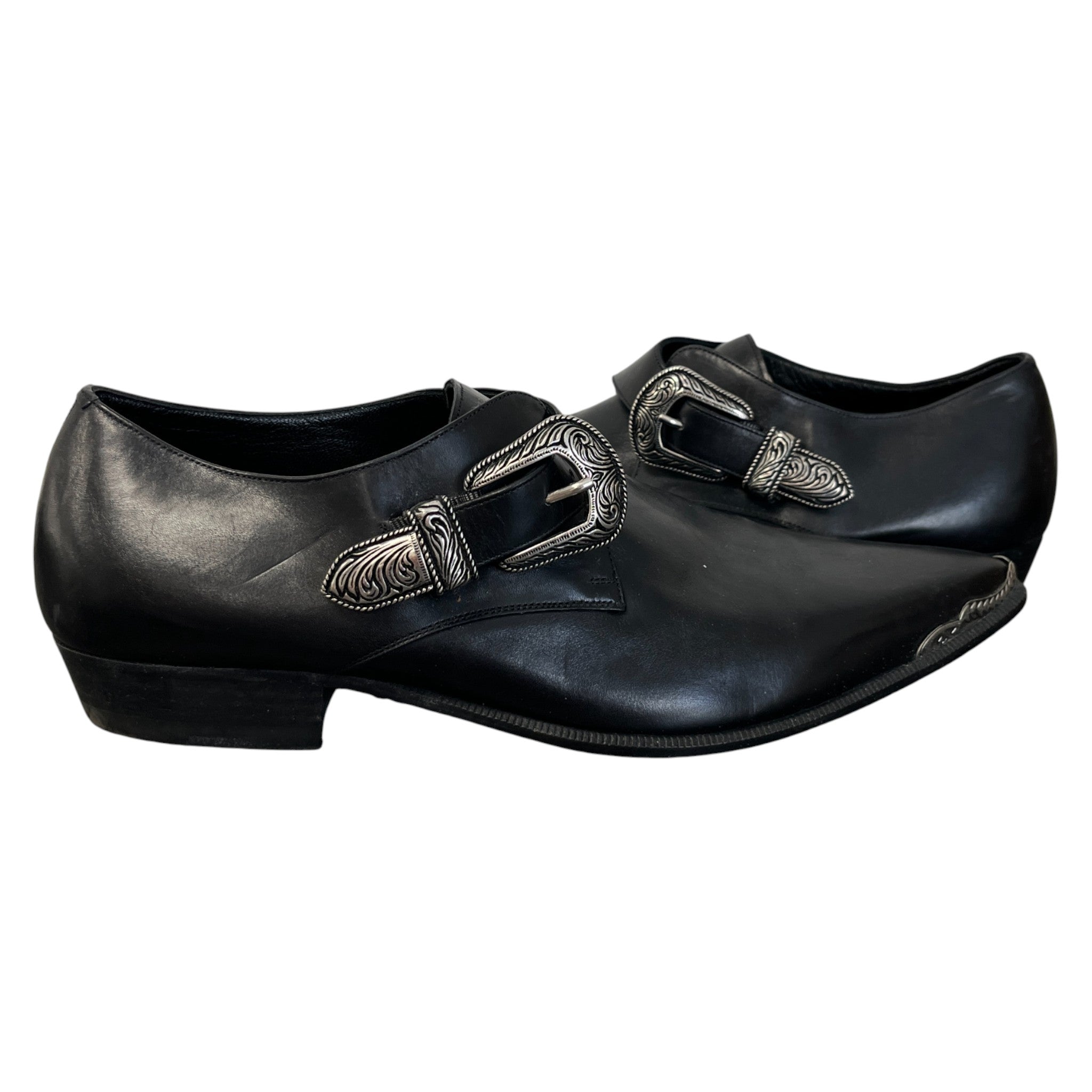 Men's Ss14 Duckie Monk Strap Loafers Black Size EU 43.5 / UK 9.5