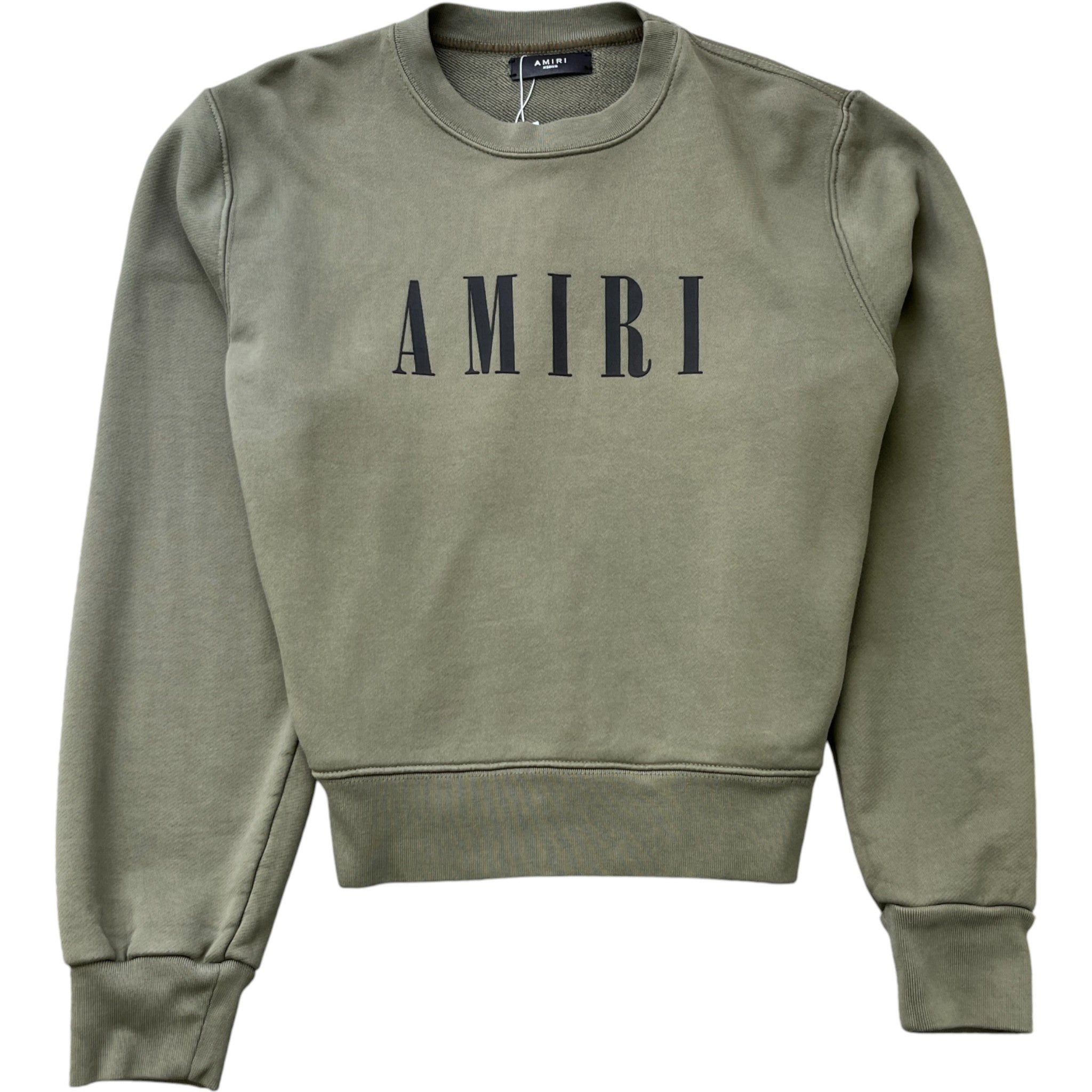 Men's Logo Print Jumper Khaki Size M