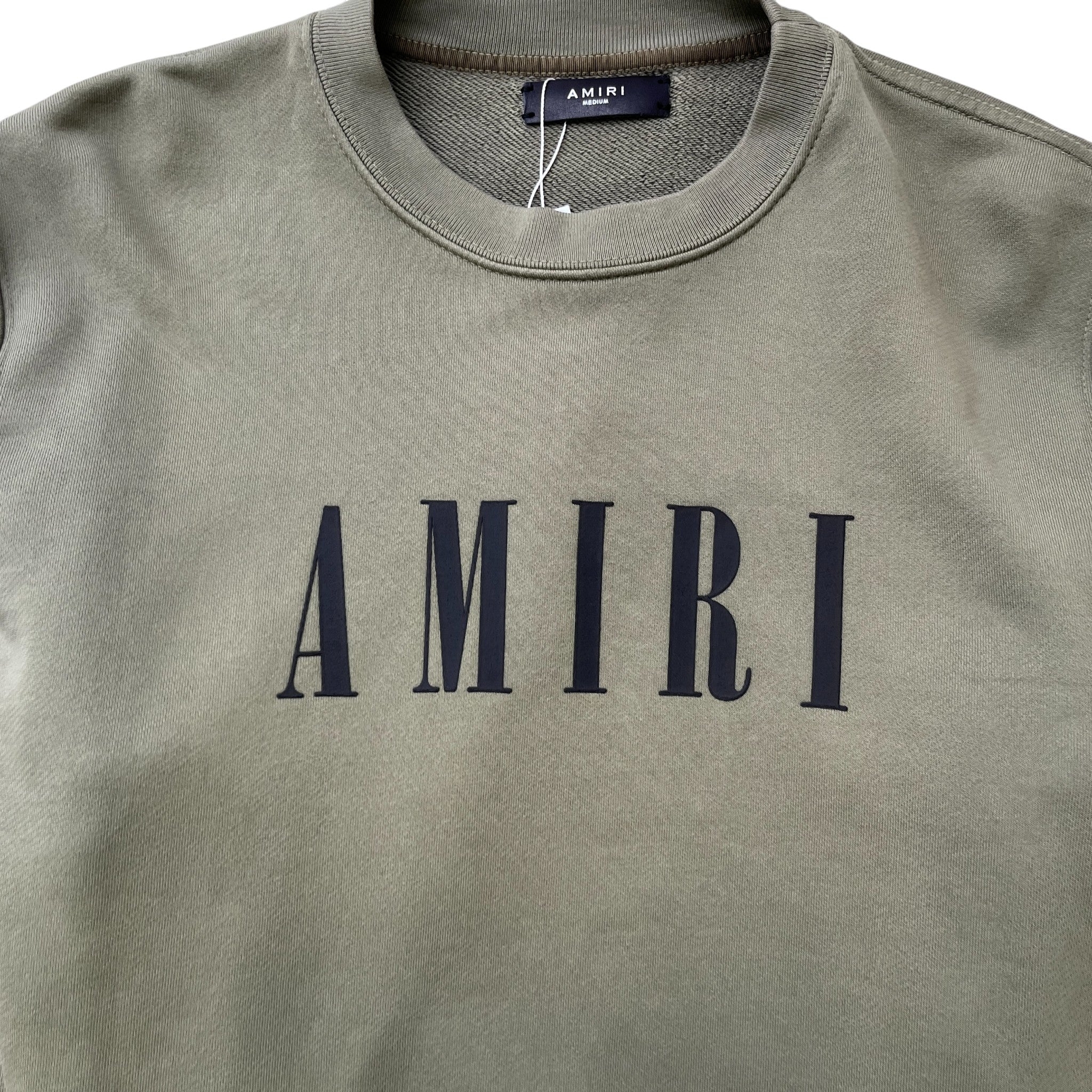 Men's Logo Print Jumper Khaki Size M