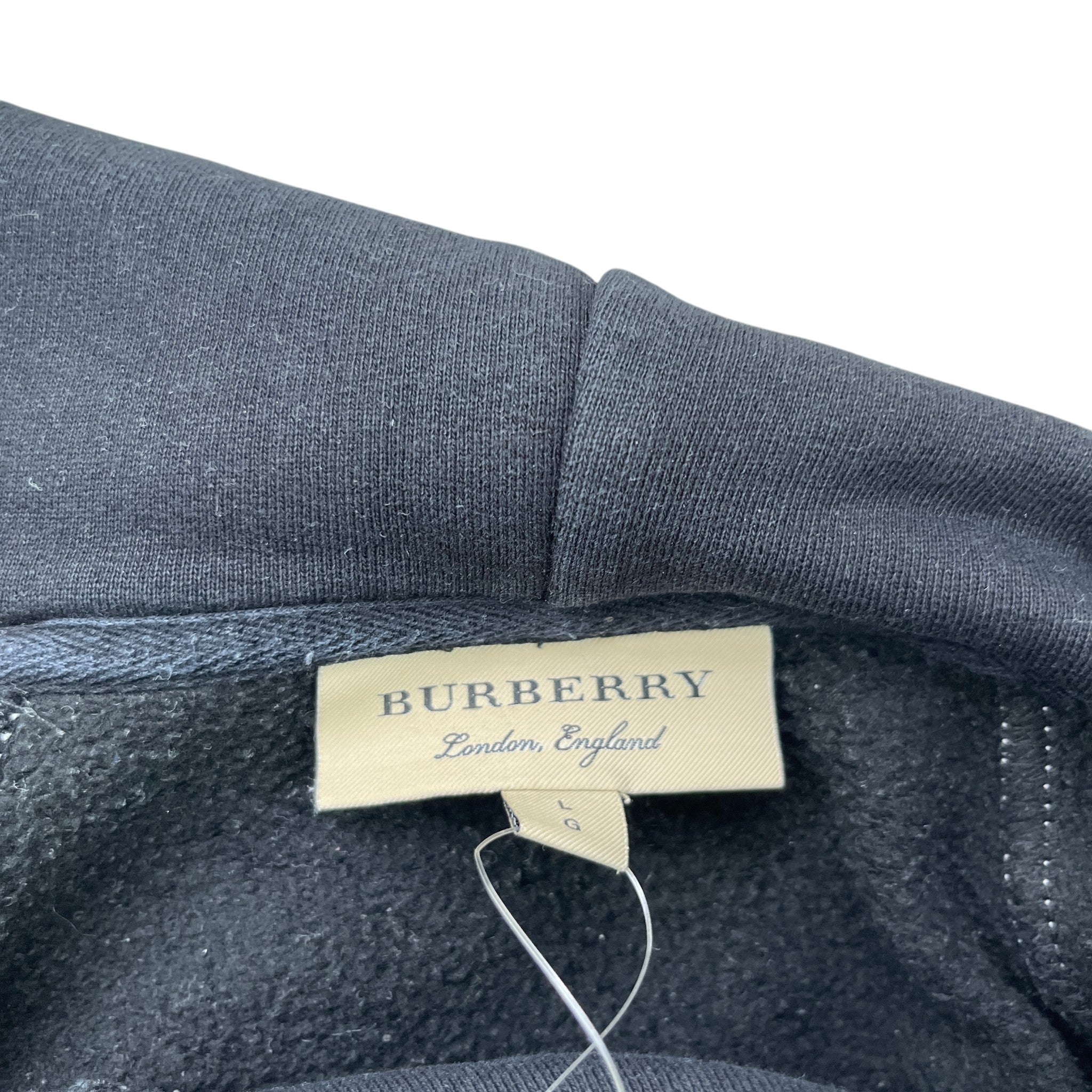 Men's Embroidered Logo Hoodie Black Size L