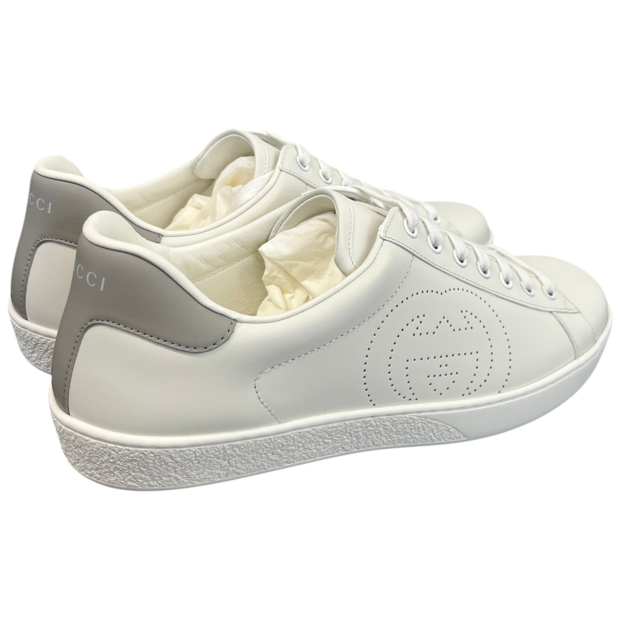 Men's Interlocking G Ace Low Trainers White Size EU 43 / UK 9