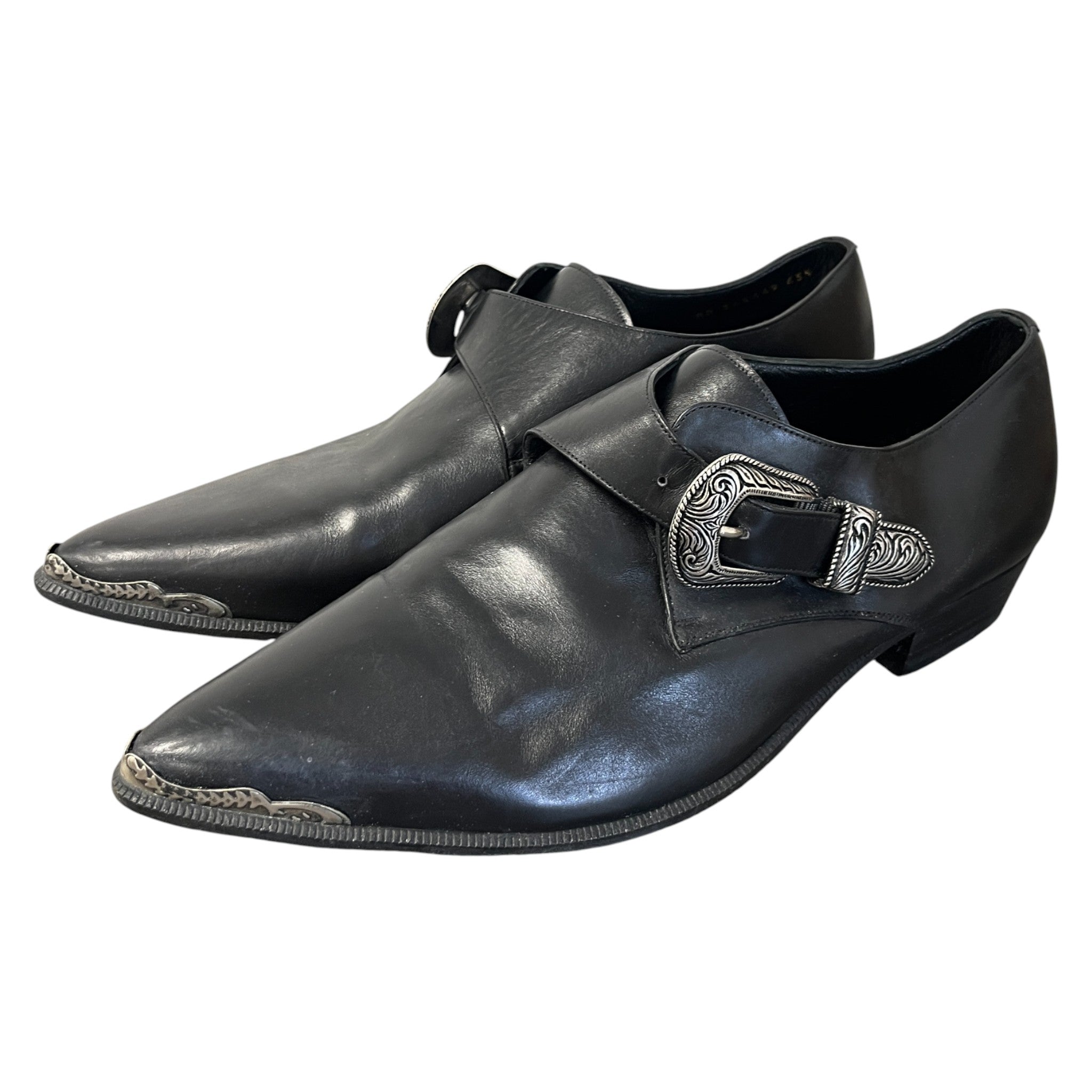 Men's Ss14 Duckie Monk Strap Loafers Black Size EU 43.5 / UK 9.5