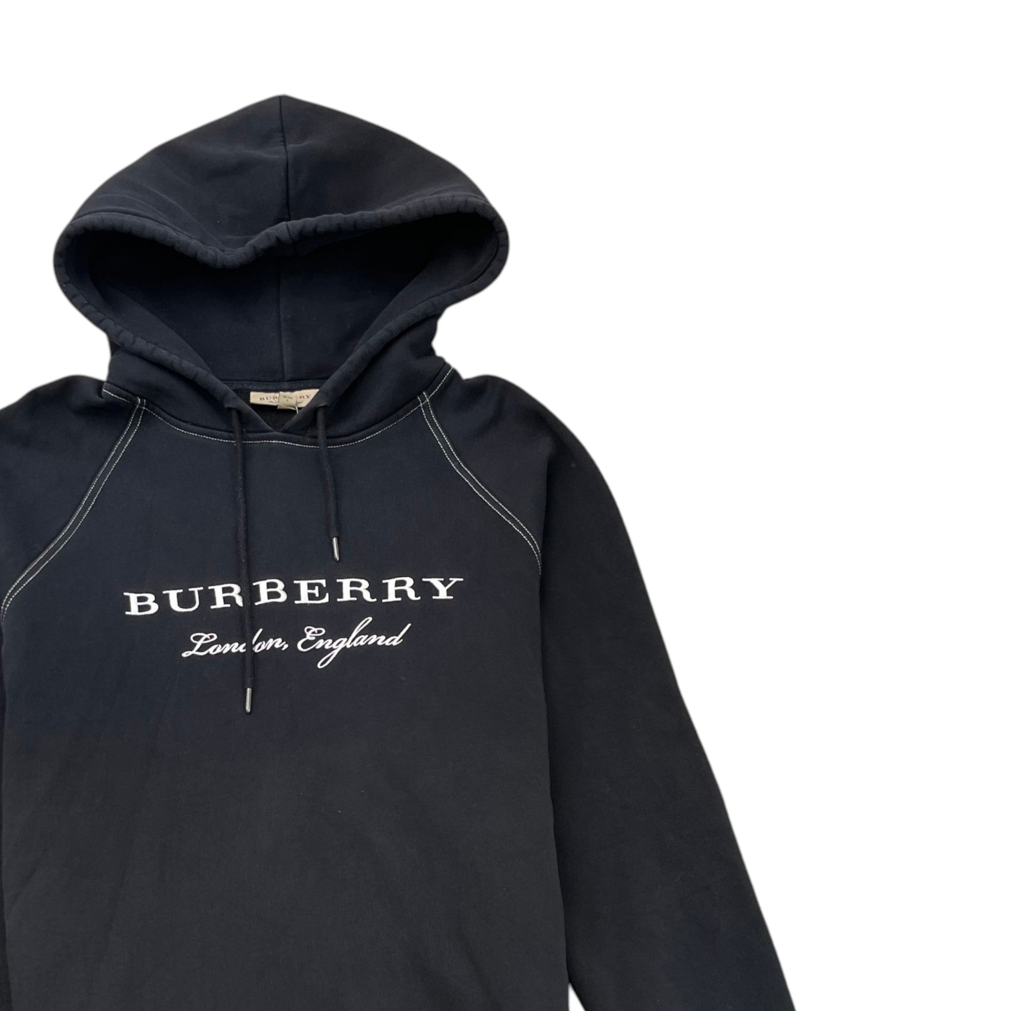 Men's Embroidered Logo Hoodie Black Size L