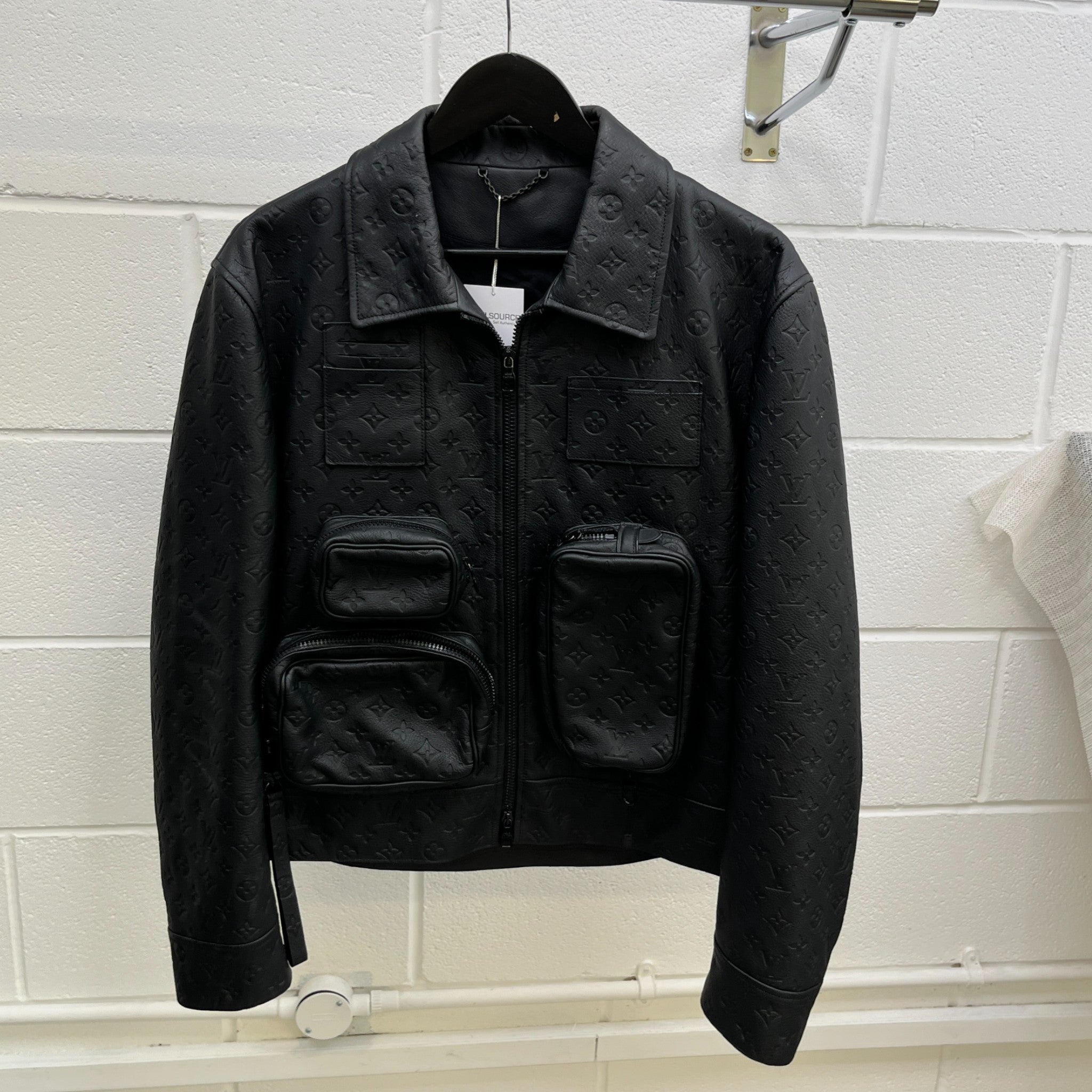 Men's Monogram Embossed Utility Jacket Black Size IT 48 / M