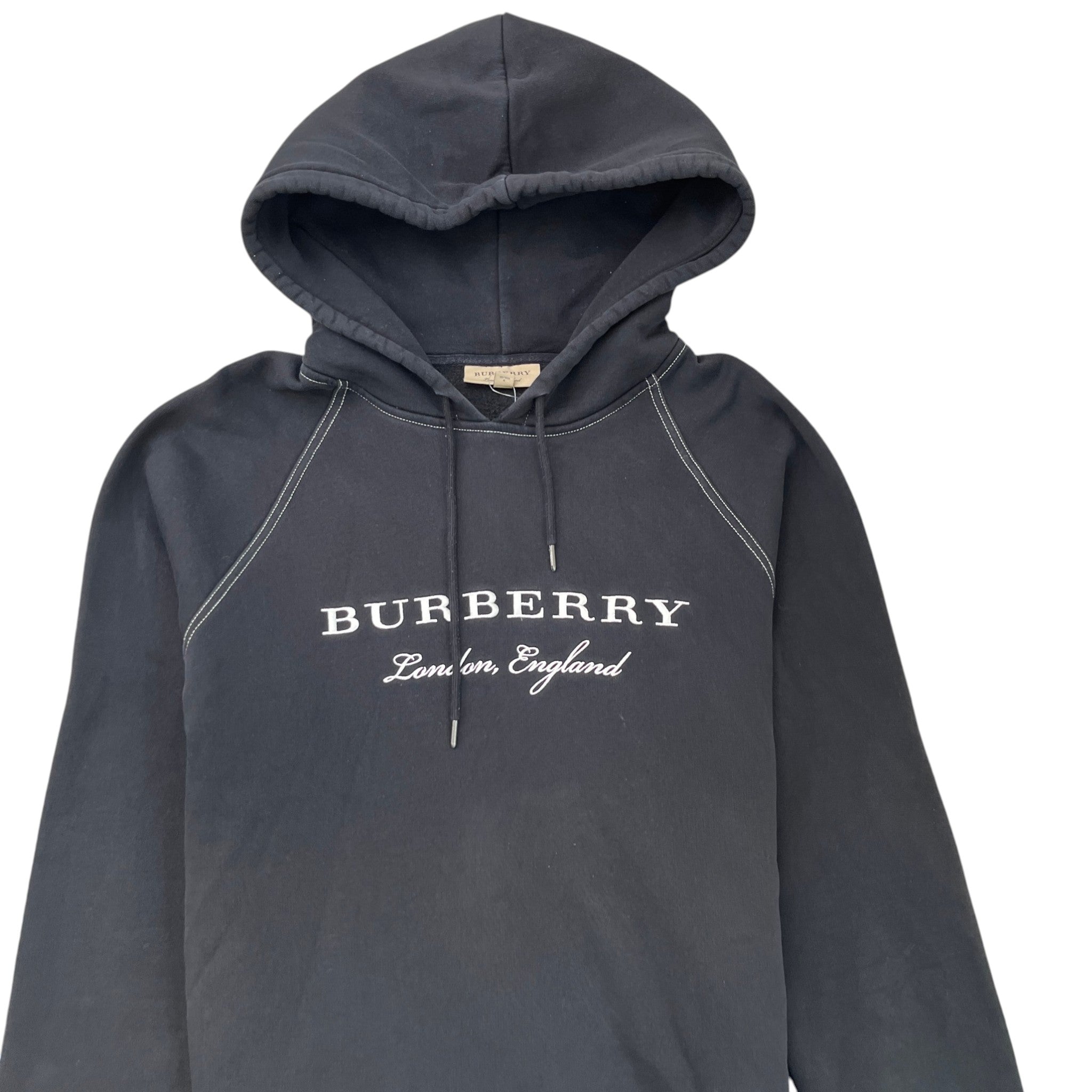 Men's Embroidered Logo Hoodie Black Size L