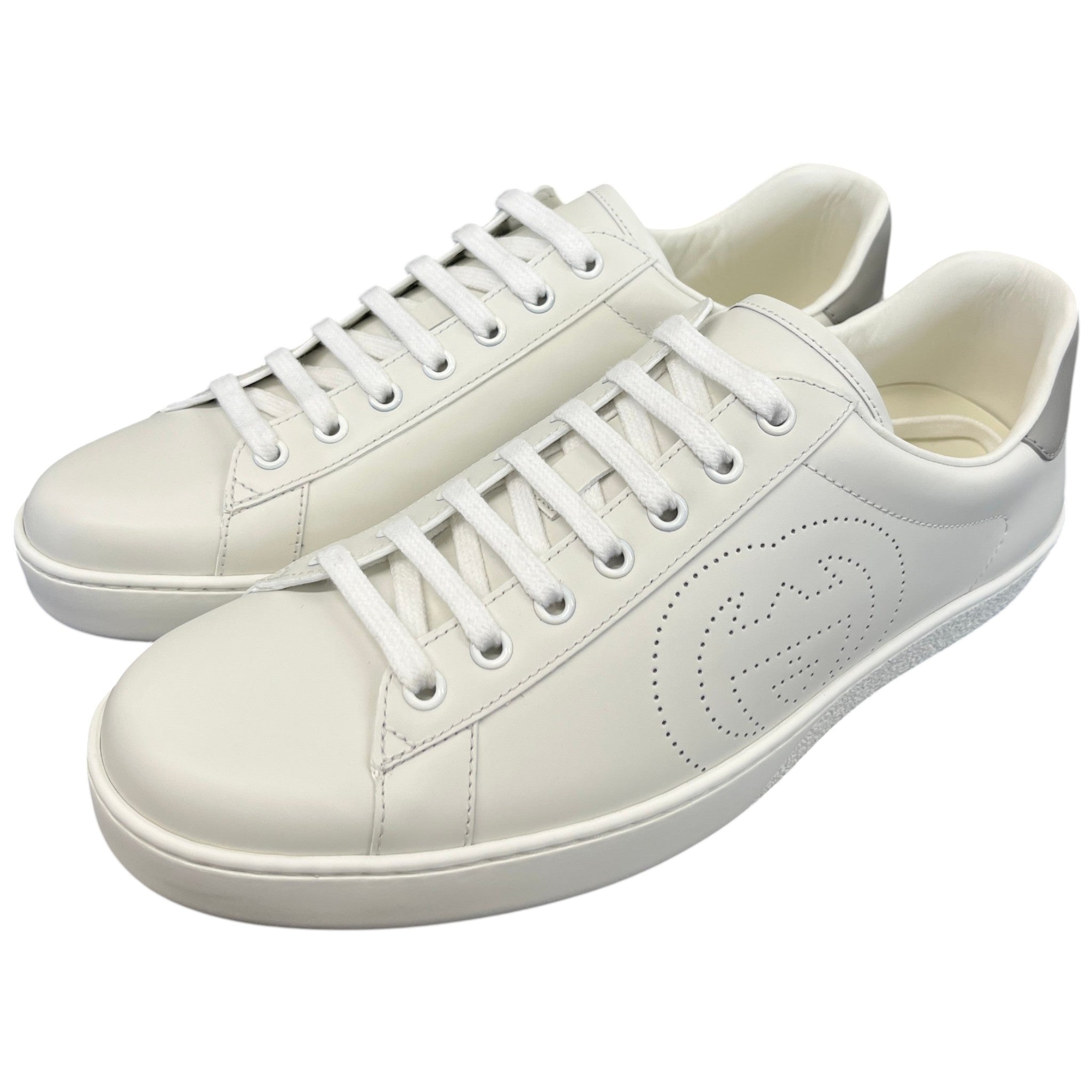 Men's Interlocking G Ace Low Trainers White Size EU 43 / UK 9