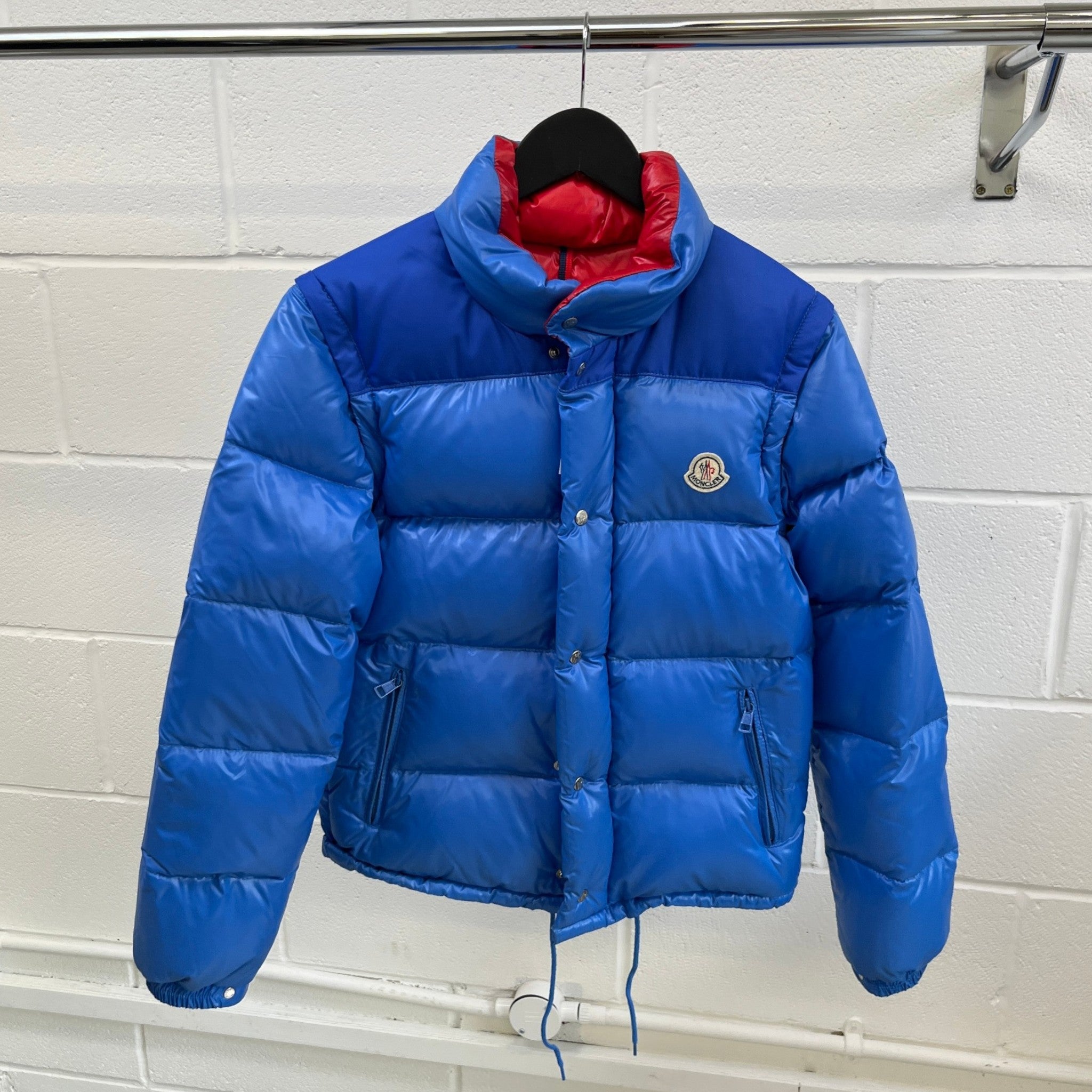 Men's Anderson Removable Sleeves Down Jacket Blue Size 0/XS