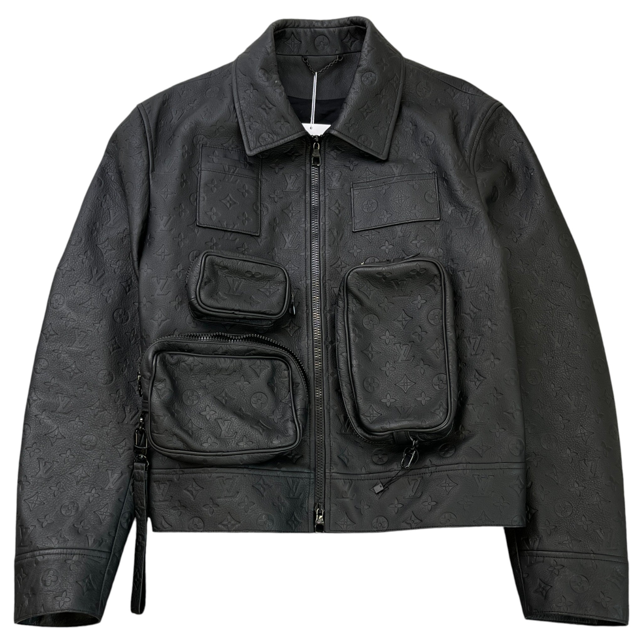 Men's Monogram Embossed Utility Jacket Black Size IT 48 / M