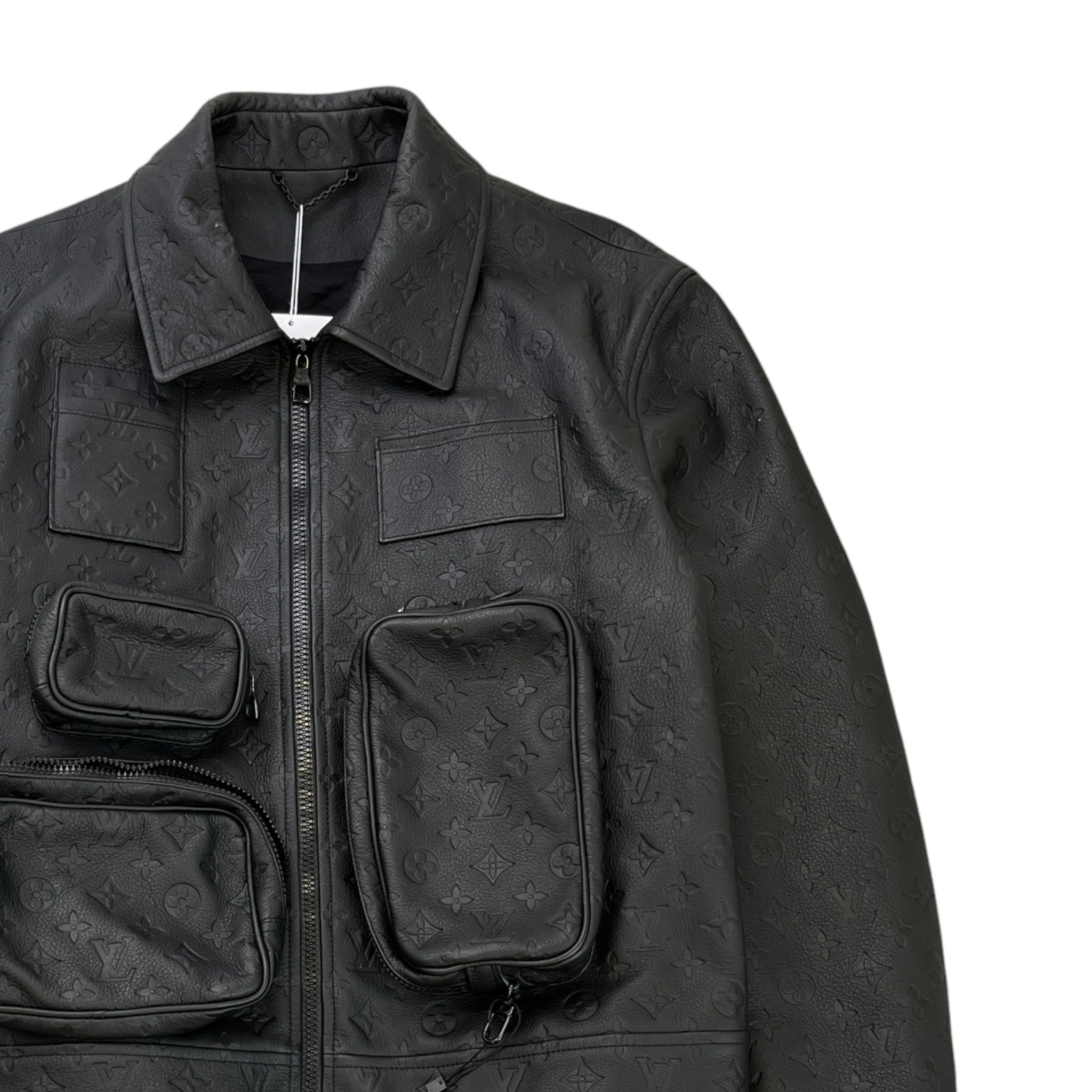 Men's Monogram Embossed Utility Jacket Black Size IT 48 / M