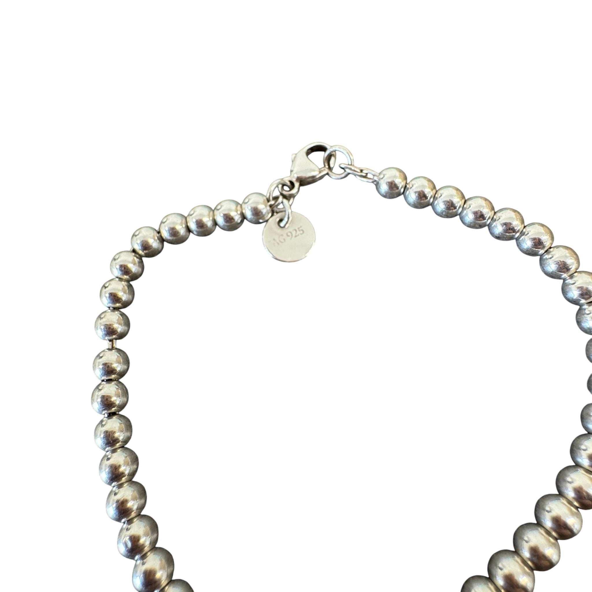 Women's Bead Bow Bracelet Silver