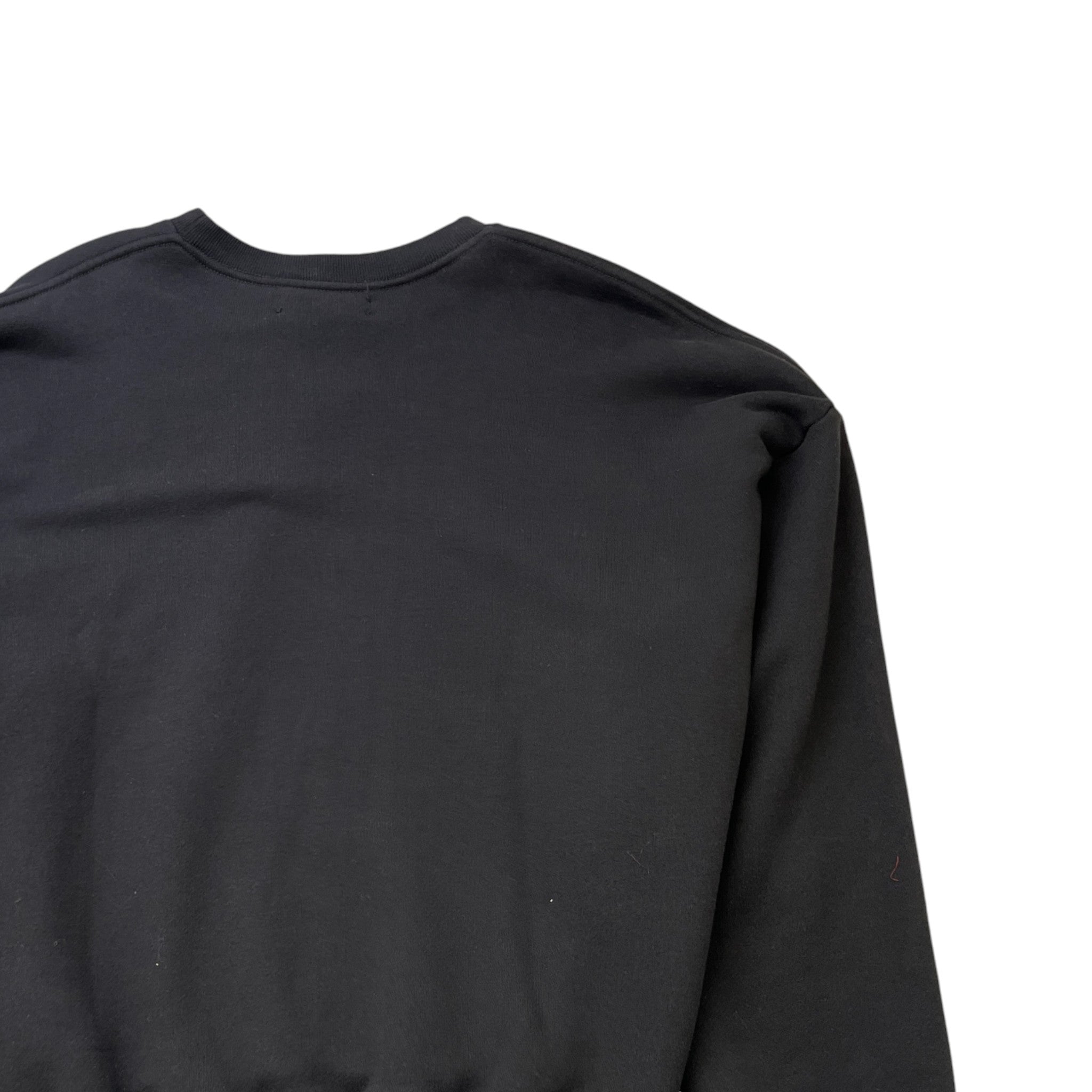 Men's Crane Logo Print Jumper Black Size S