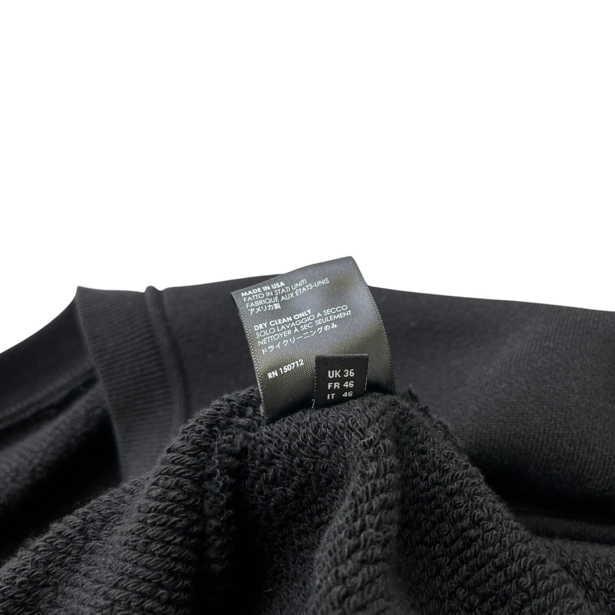 Men's Crane Logo Print Jumper Black Size S