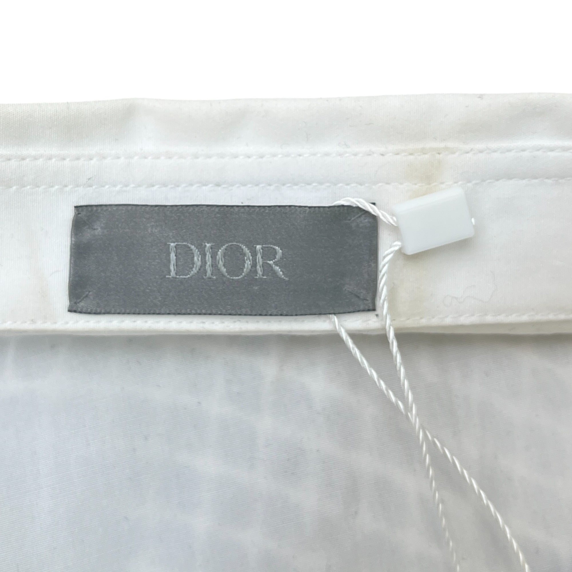 Men's Embroidered Bee Long Sleeve Shirt White Size IT 46 / UK S